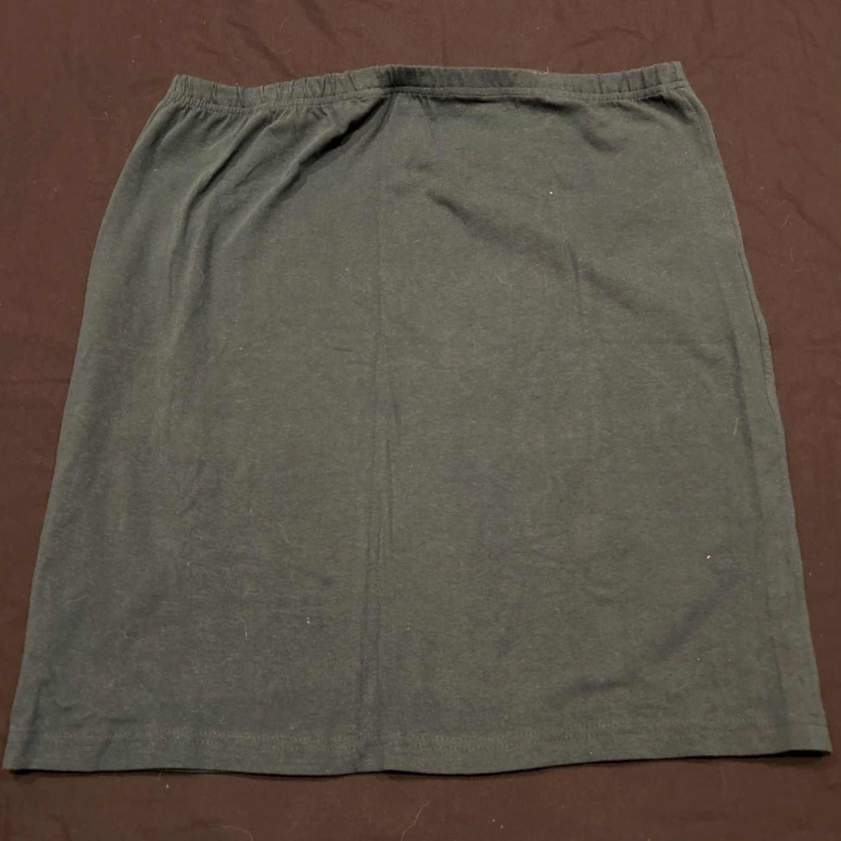 Vintage VINTAGE Avon Skirt 3X Women's Cotton Knit Mid Green 90s Size 3X Regular Skirt Length 23.5” Pull On Casual Size 40" / US 18 - 4 Thumbnail