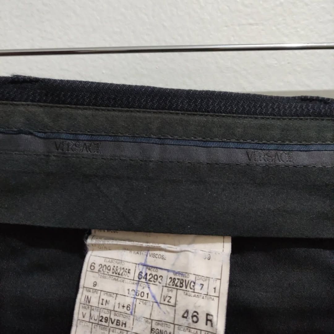 Versace Vintage Slacks Versace Wool Blend, Fine Line Motif Size US 32 / EU 48 - 5 Thumbnail