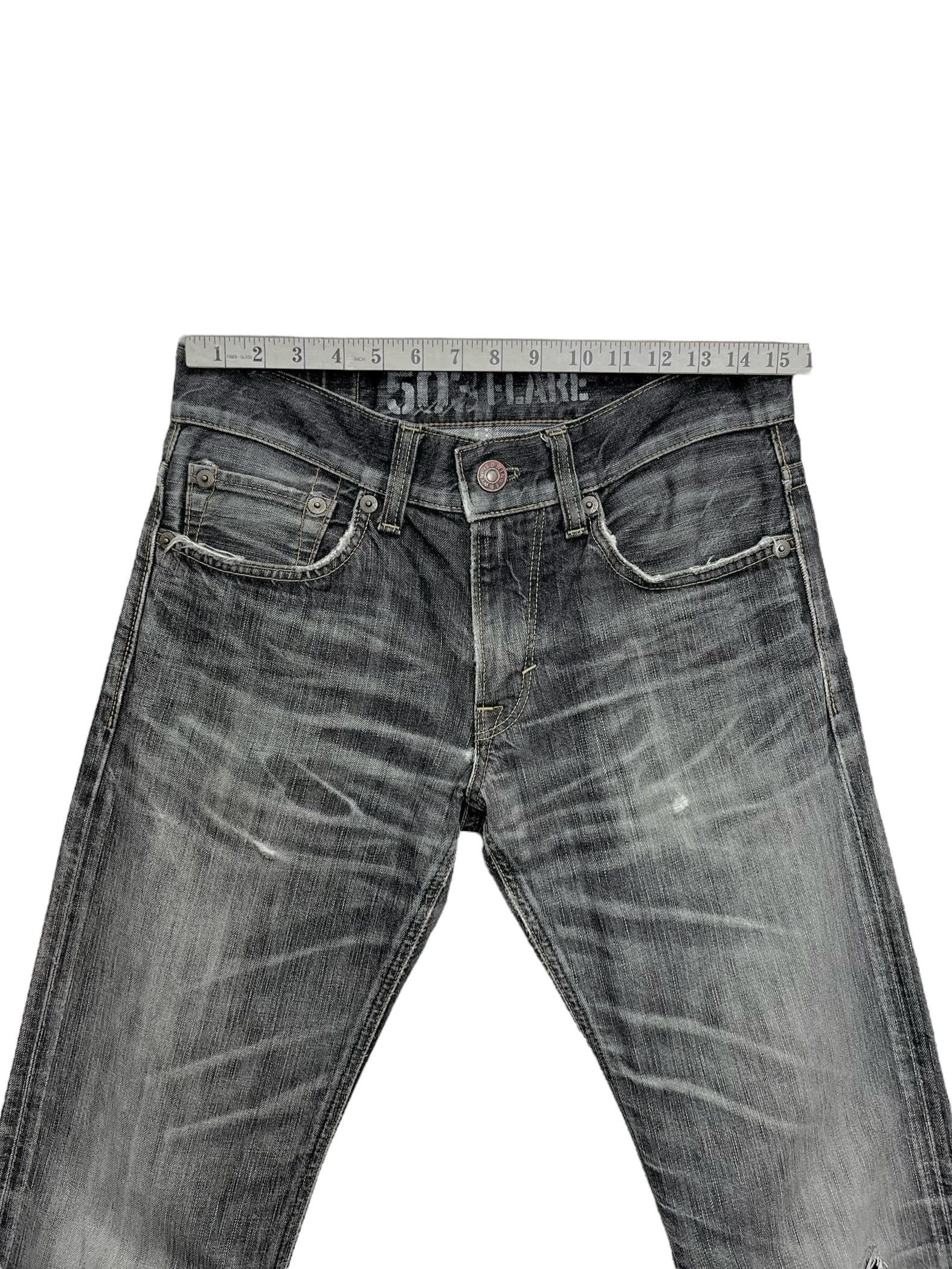 Edwin 🔥GRUNGE EDWIN FLARE Natural Ripped Faded Distressed Denim Size US 30 / EU 46 - 18 Thumbnail