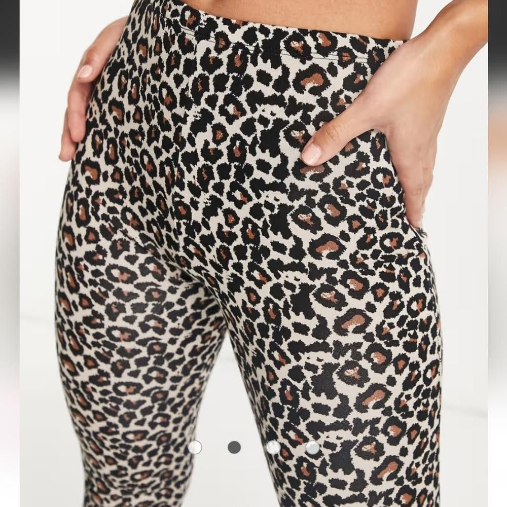 Designer Missguided Leopard Print Flared Pants Size 27" / US 4 / IT 40 - 7 Thumbnail