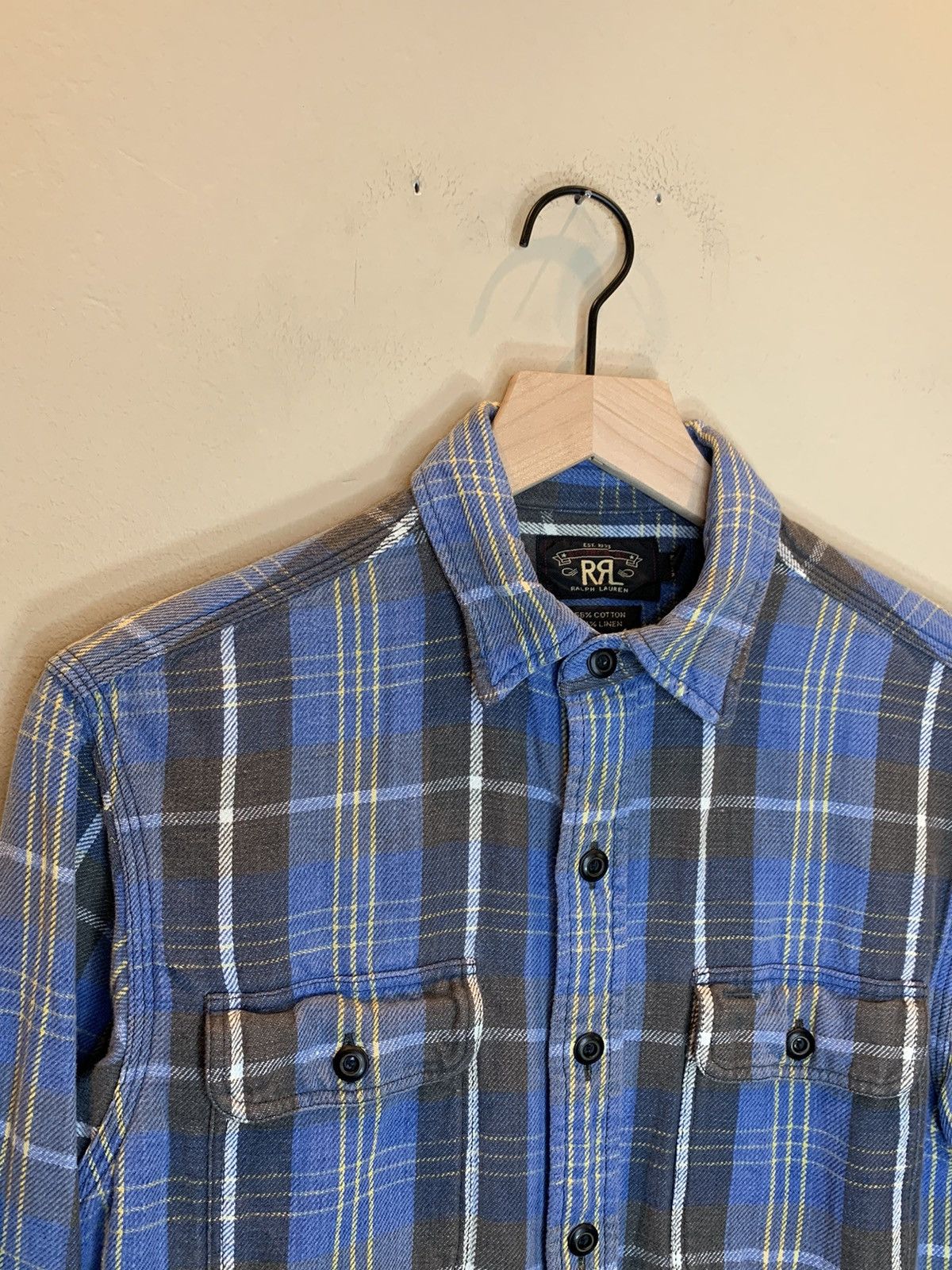 RRL Ralph Lauren RARE* RRL Ralph Lauren Plaid Distressed Western Button Shirt Size US S / EU 44-46 / 1 - 4 Thumbnail