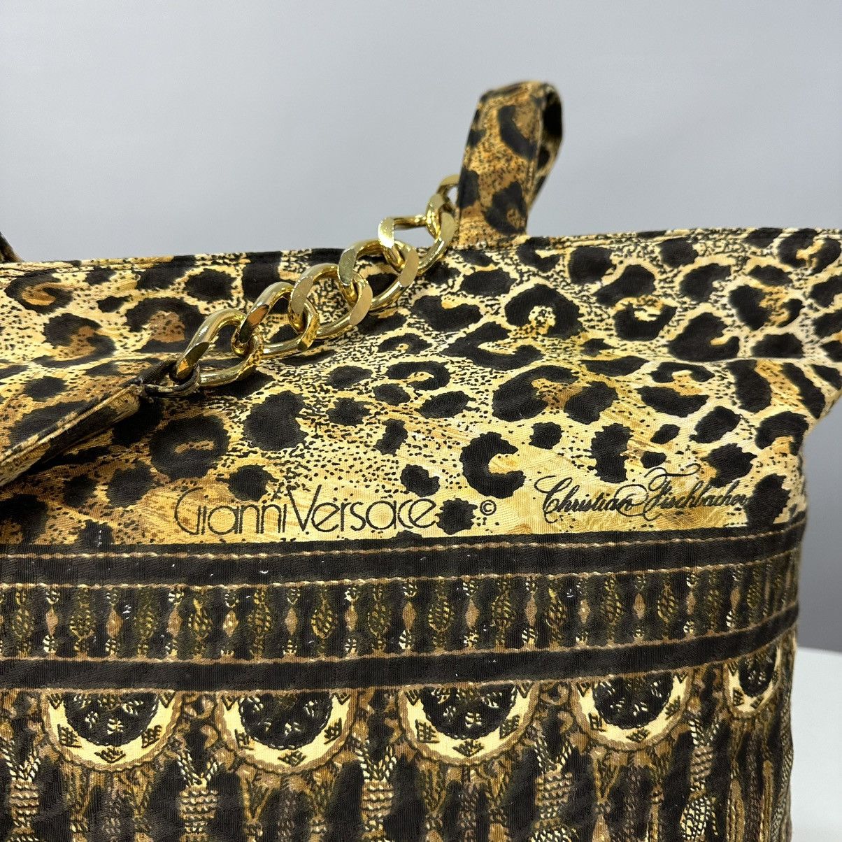Versace GIANNI VERSACE Christian Fischbacher LEOPARD 🐆 bag vintage Size ONE SIZE - 11 Thumbnail
