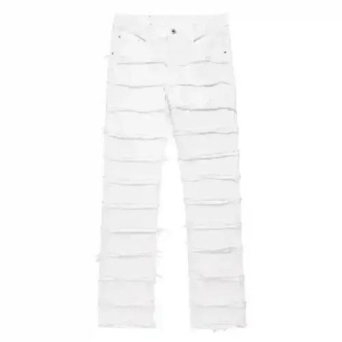 Designer × Vintage punk ripped flared damaged jeans Size US 30 / EU 46 - 3 Thumbnail