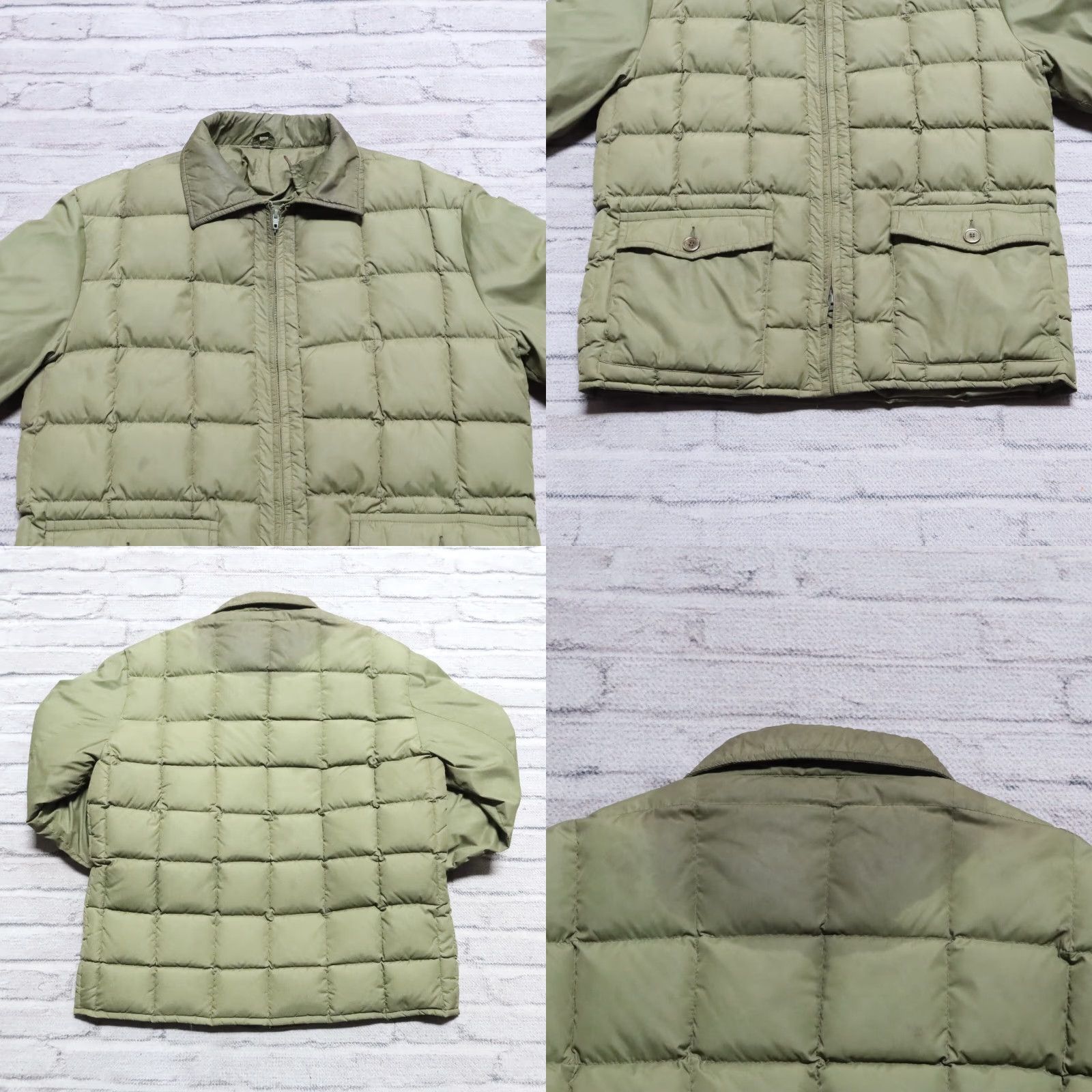 Eddie Bauer VINTAGE Eddie Bauer Quilted Down Jacket Men's 46 Green Quilted 60s Goose Skyliner Rising Sun Size US S / EU 44-46 / 1 - 8 Thumbnail