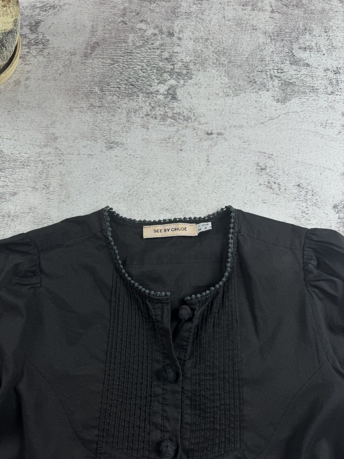 See by Chloe See By Chloé 6 Size Y2K Button Black Women's Shirt Blouse Tunic Top Dress IT 44 Size M / US 6-8 / IT 42-44 - 8 Thumbnail