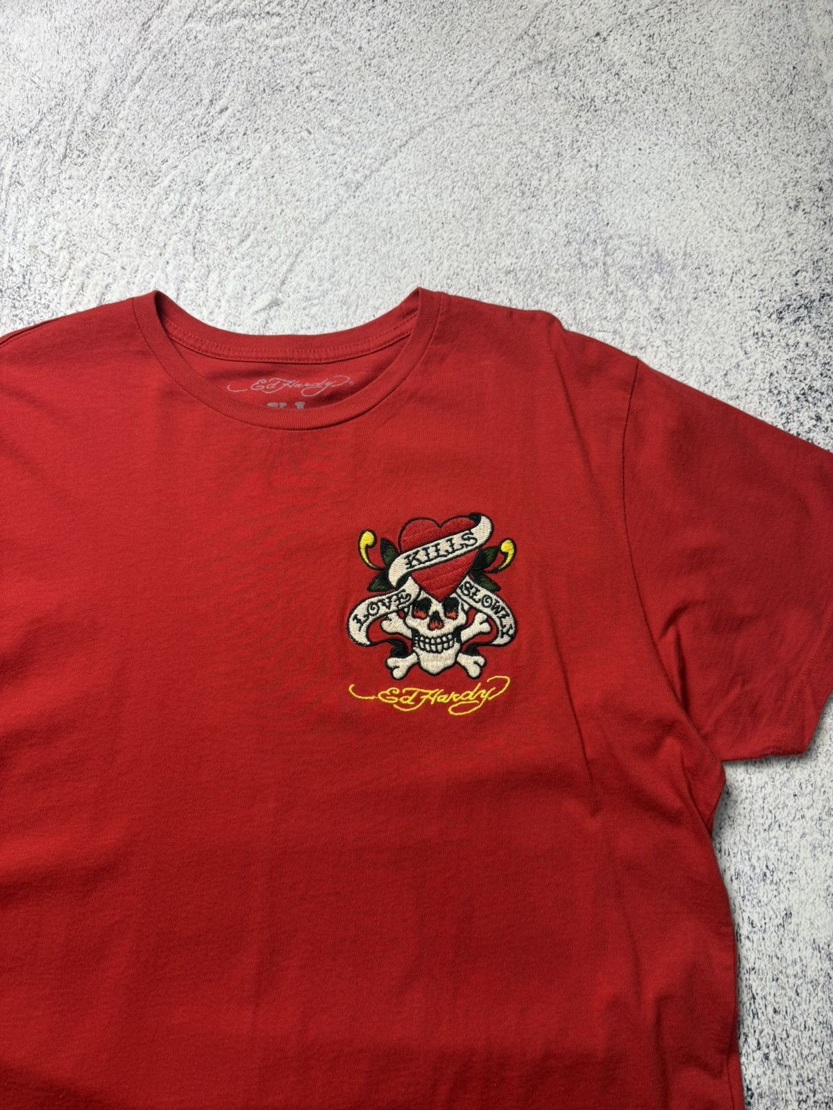 Christian Audigier Rare Mens Vintage Ed Hardy T-shirt big logo Skulls Tee Y2K Size US XL / EU 56 / 4 - 7 Thumbnail