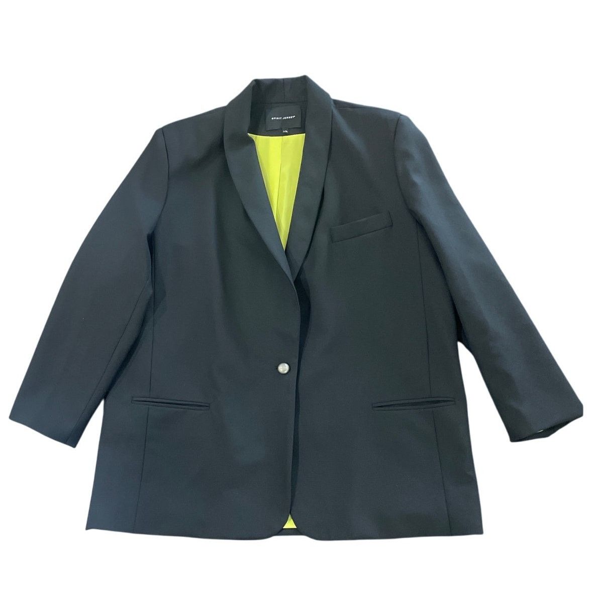 Other Spirit Jersey Blasé Black Blazer Suit Jacket Neon Lined L/XL Size L / US 10 / IT 46 - 3 Thumbnail