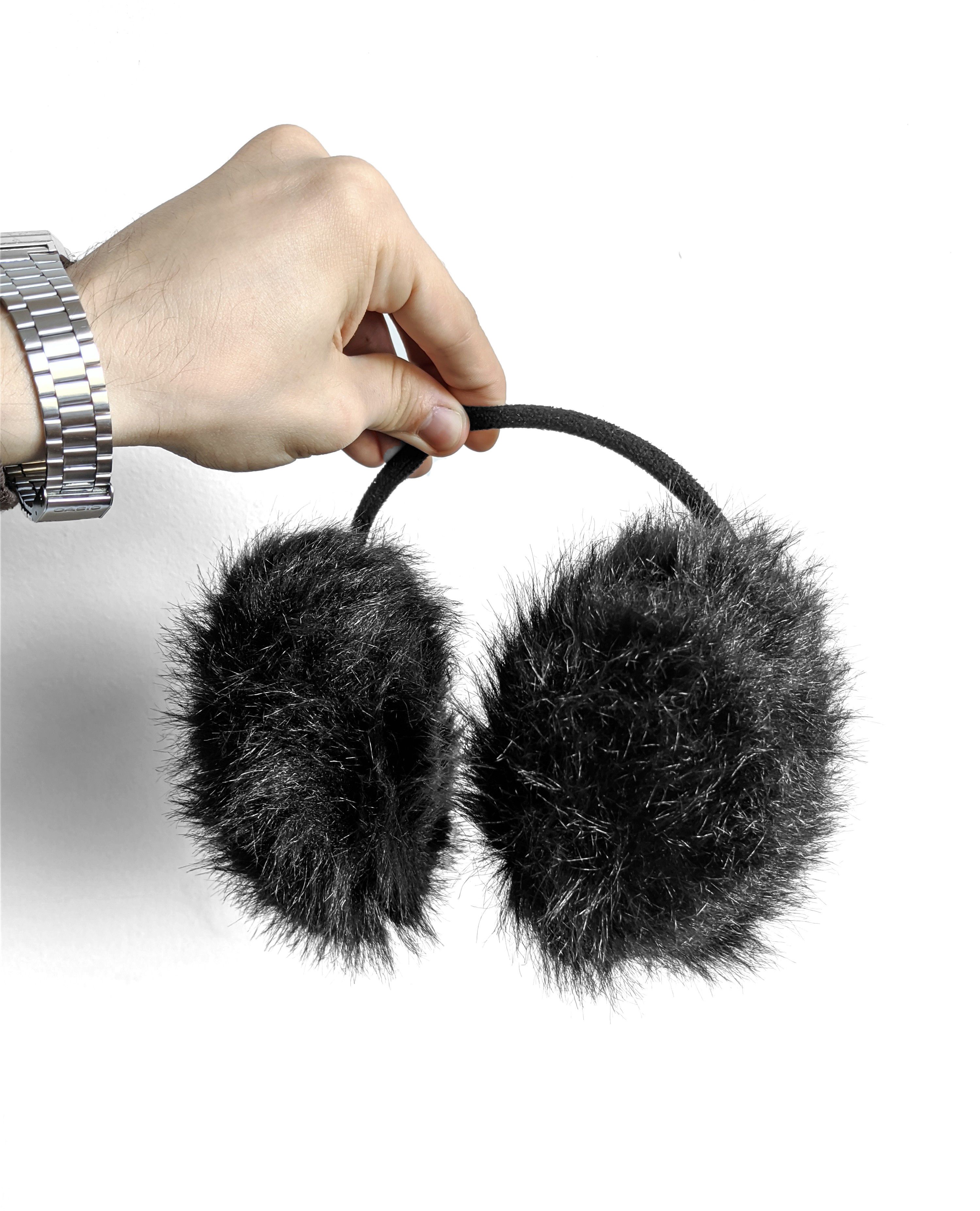 Japanese Brand Y2k fuzzy earmuffs headphones hat Size ONE SIZE - 2 Thumbnail