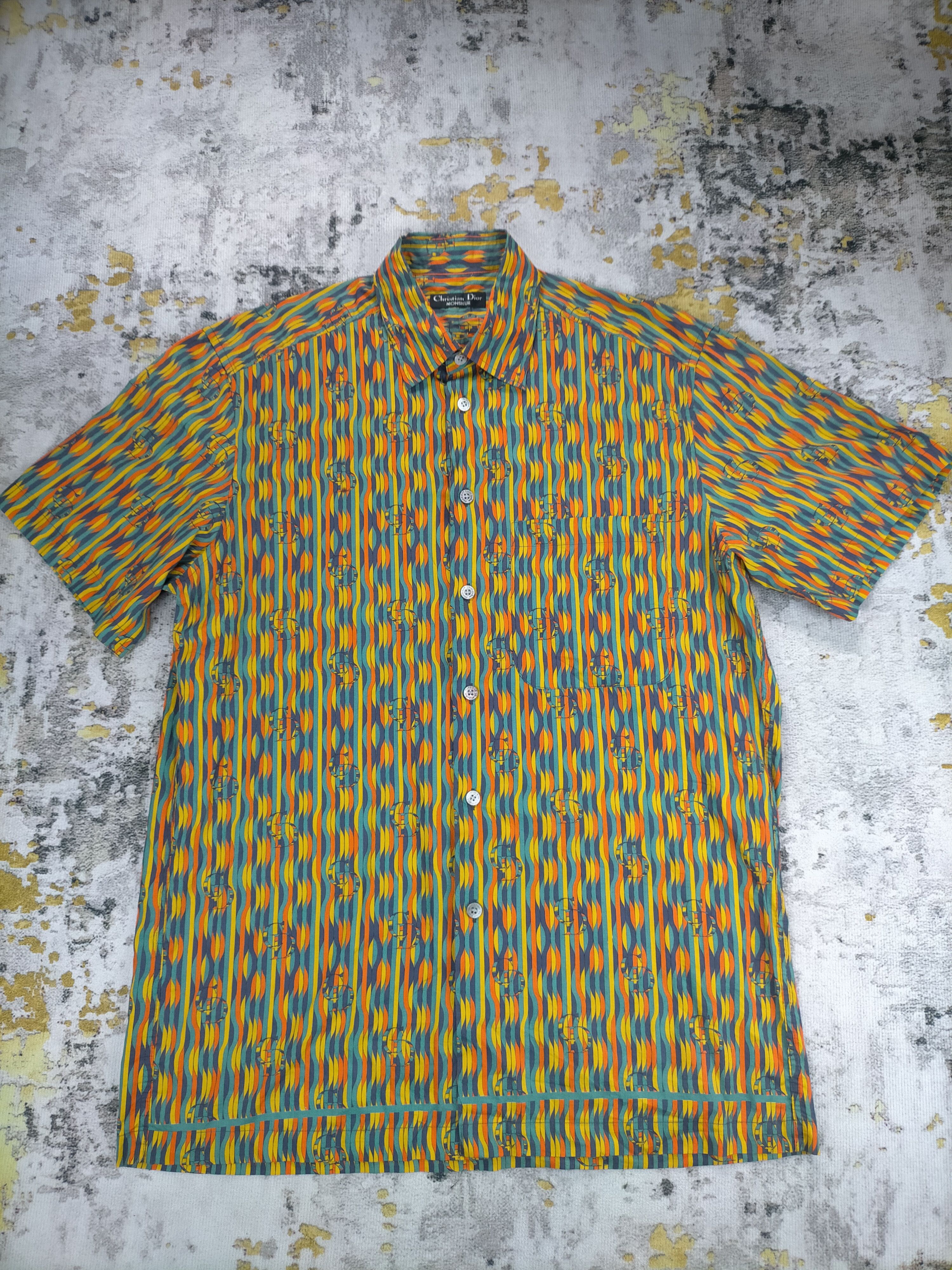 Christian Dior Monsieur Vintage 90s Christian Dior Monsieur Silk Shirt Size US L / EU 52-54 / 3 - 3 Thumbnail