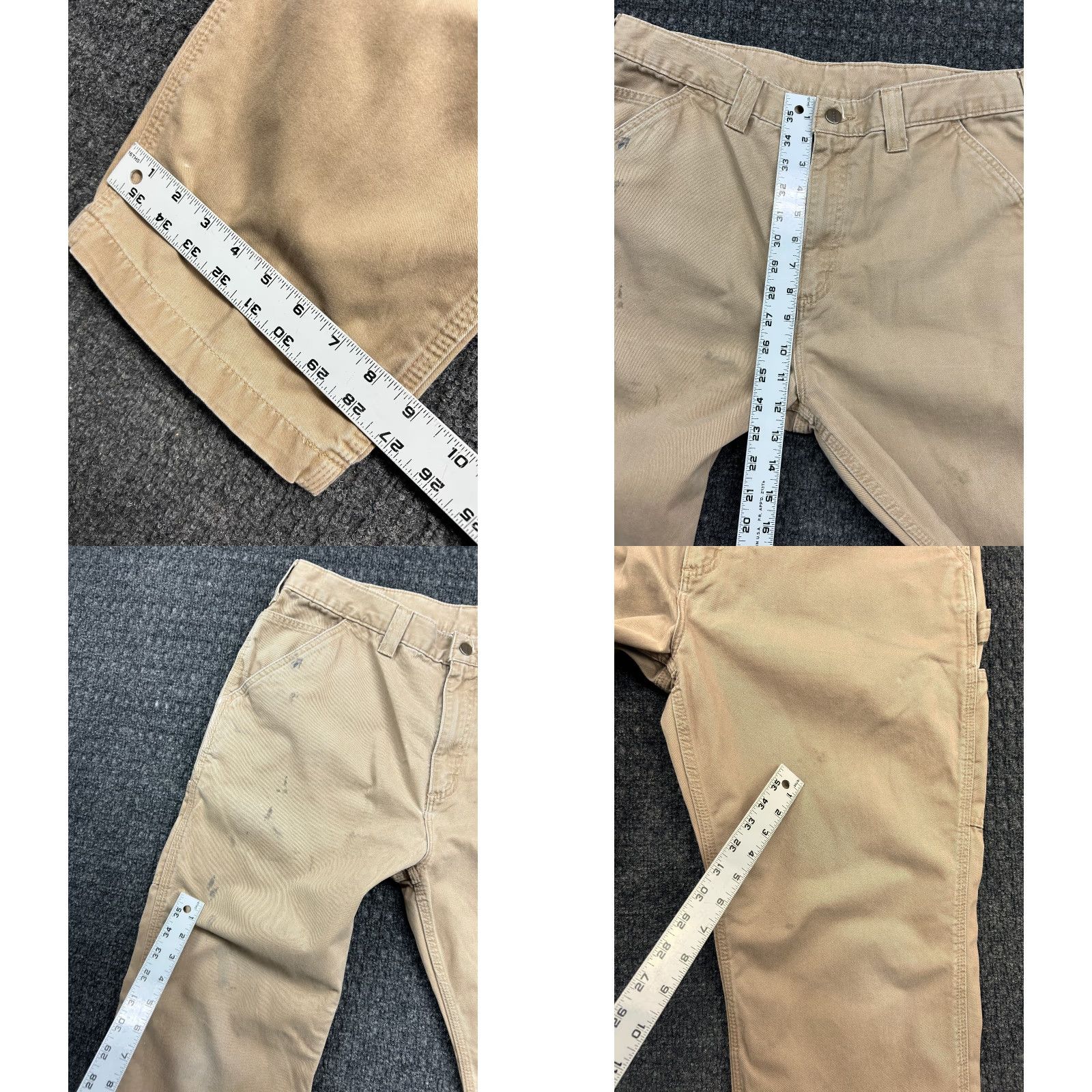 Carhartt Carhartt Pants Relaxed Fit Carpenter Khaki 38 x 32 Workwear Mens Size US 38 / EU 54 - 8 Thumbnail