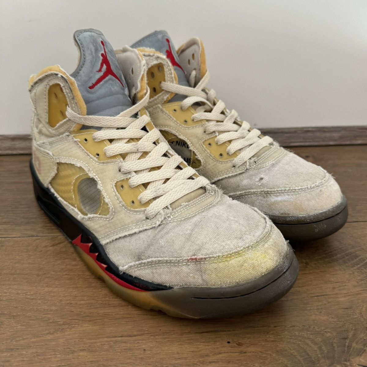 Jordan Brand × Off-White Air Jordan 5 Off White Sail Size US 8 / EU 41 - 2 Thumbnail