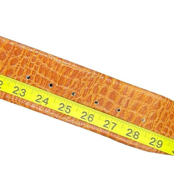 Vintage Vintage Fob Trading genuine leather wide belt Size ONE SIZE - 4 Thumbnail