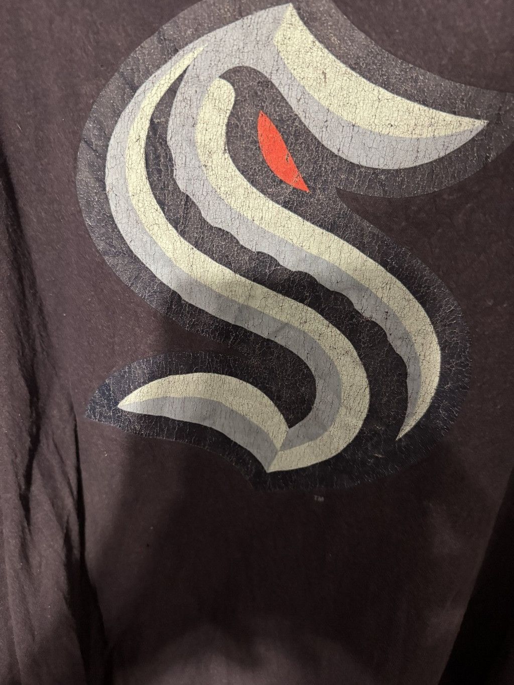 NHL Seattle Kraken Logo Distressed S/S T-shirt Men Size L Blue Size US L / EU 52-54 / 3 - 4 Thumbnail