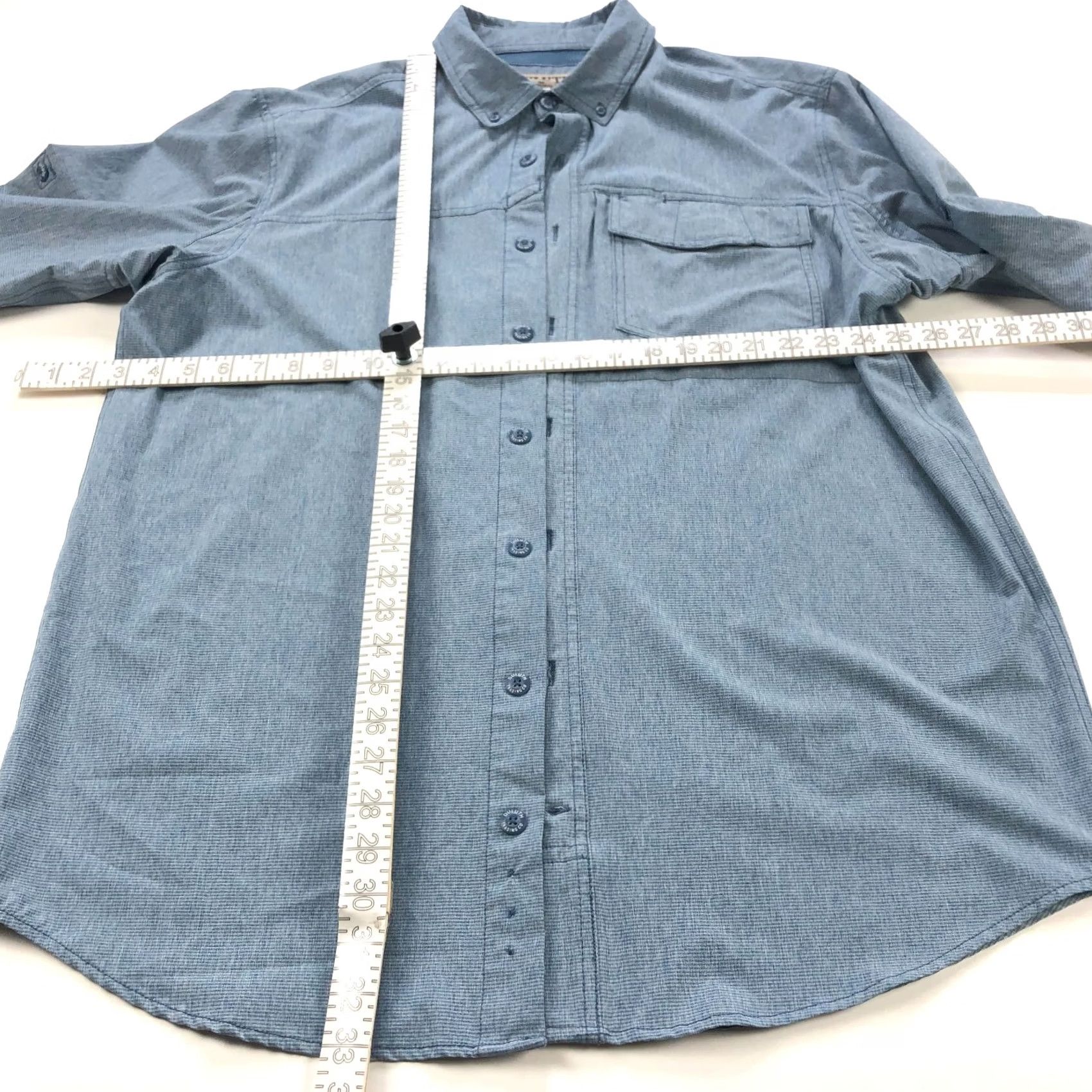 Vintage Duluth Duluth Trading Co. Sol Survivor Large TALL LT Button Tab Sleeve Shirt Blue Shirt Men LT Button-Up Blue 90s? Size US L / EU 52-54 / 3 - 3 Thumbnail