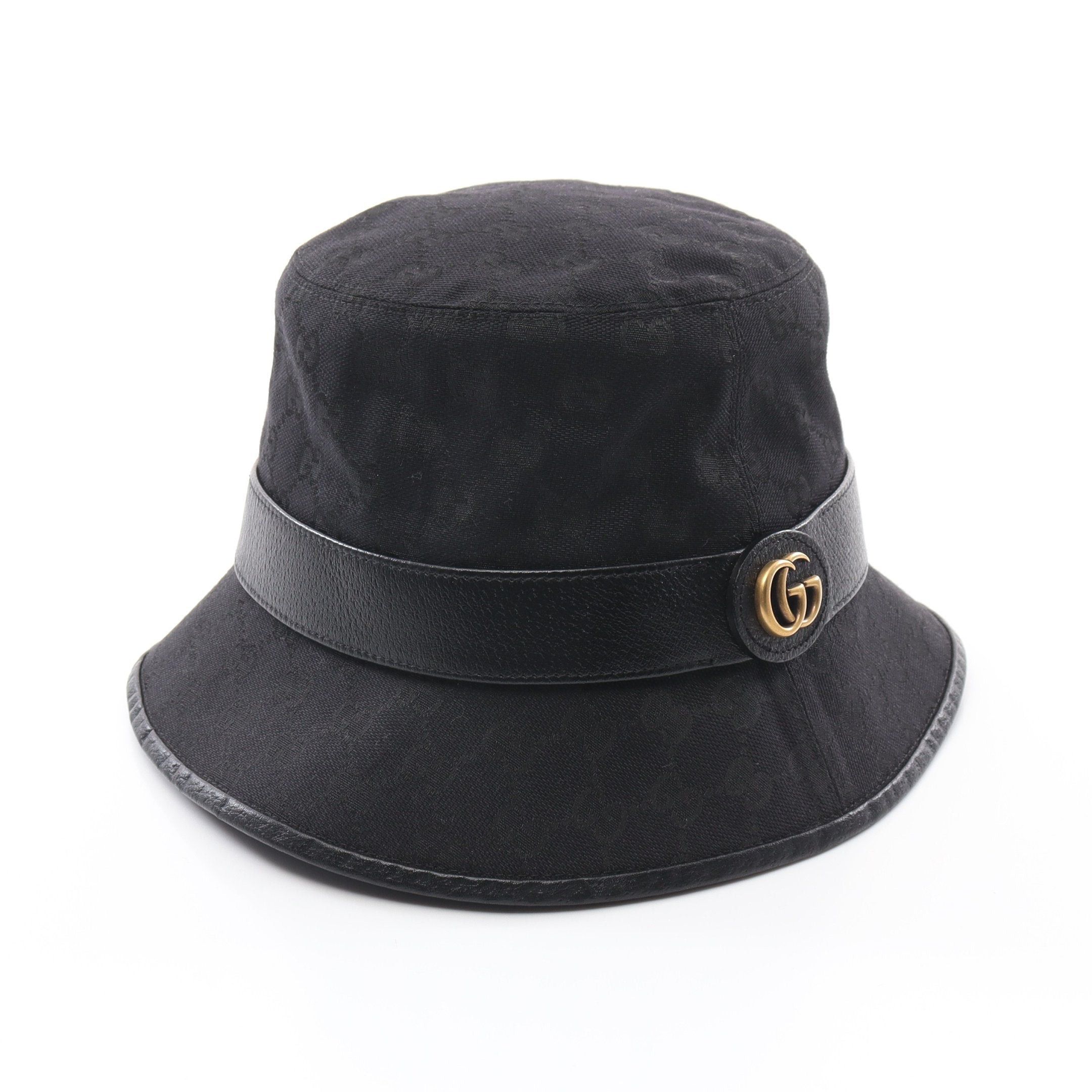 Gucci Gucci Gg Marmont Canvas Hat Cotton Black Size ONE SIZE - 1 Thumbnail