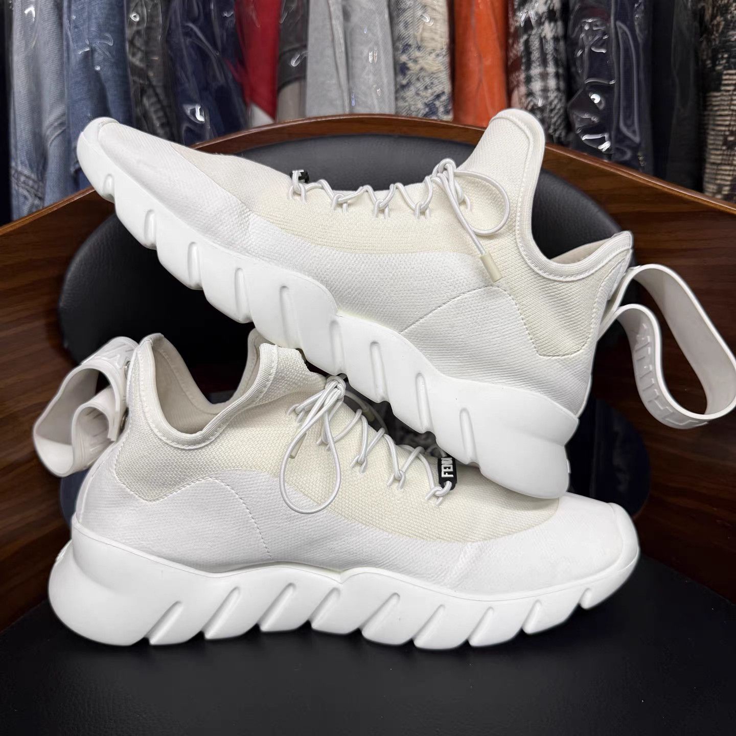 Fendi Fendi White Sock Runner Sneakers K15 Size US 6 / EU 39 - 7 Thumbnail