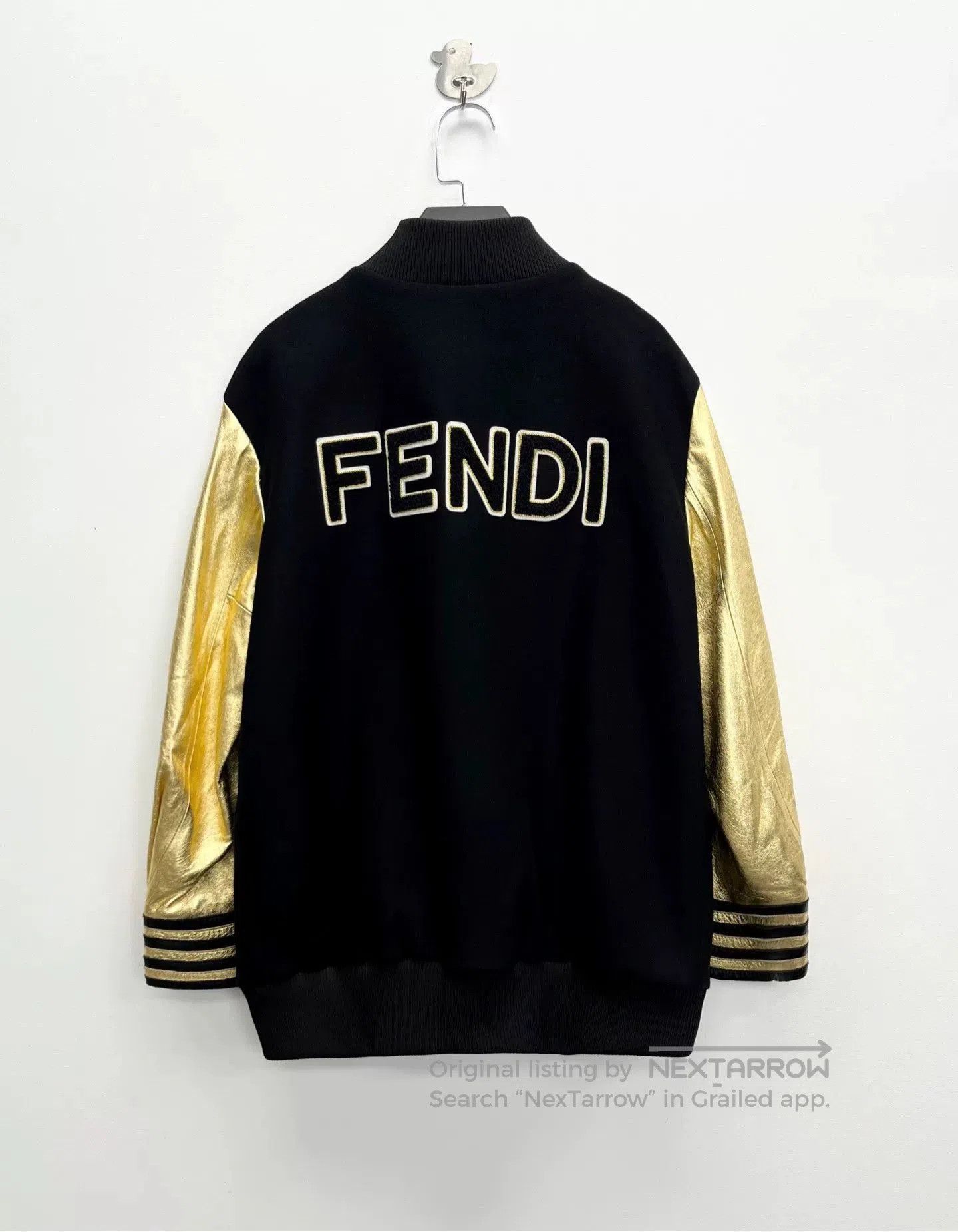 Fendi Fendi Black Rhinestone Monster Leather Logo Jacket. Size US M / EU 48-50 / 2 - 2 Thumbnail