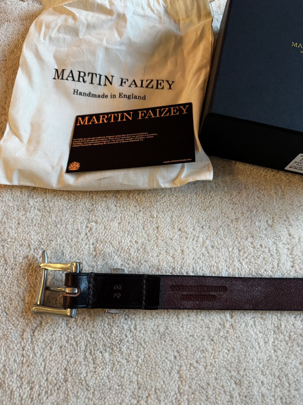 Other Martin Faizey pewter chestnut brown Belt sz 32 Size 32 - 2 Thumbnail