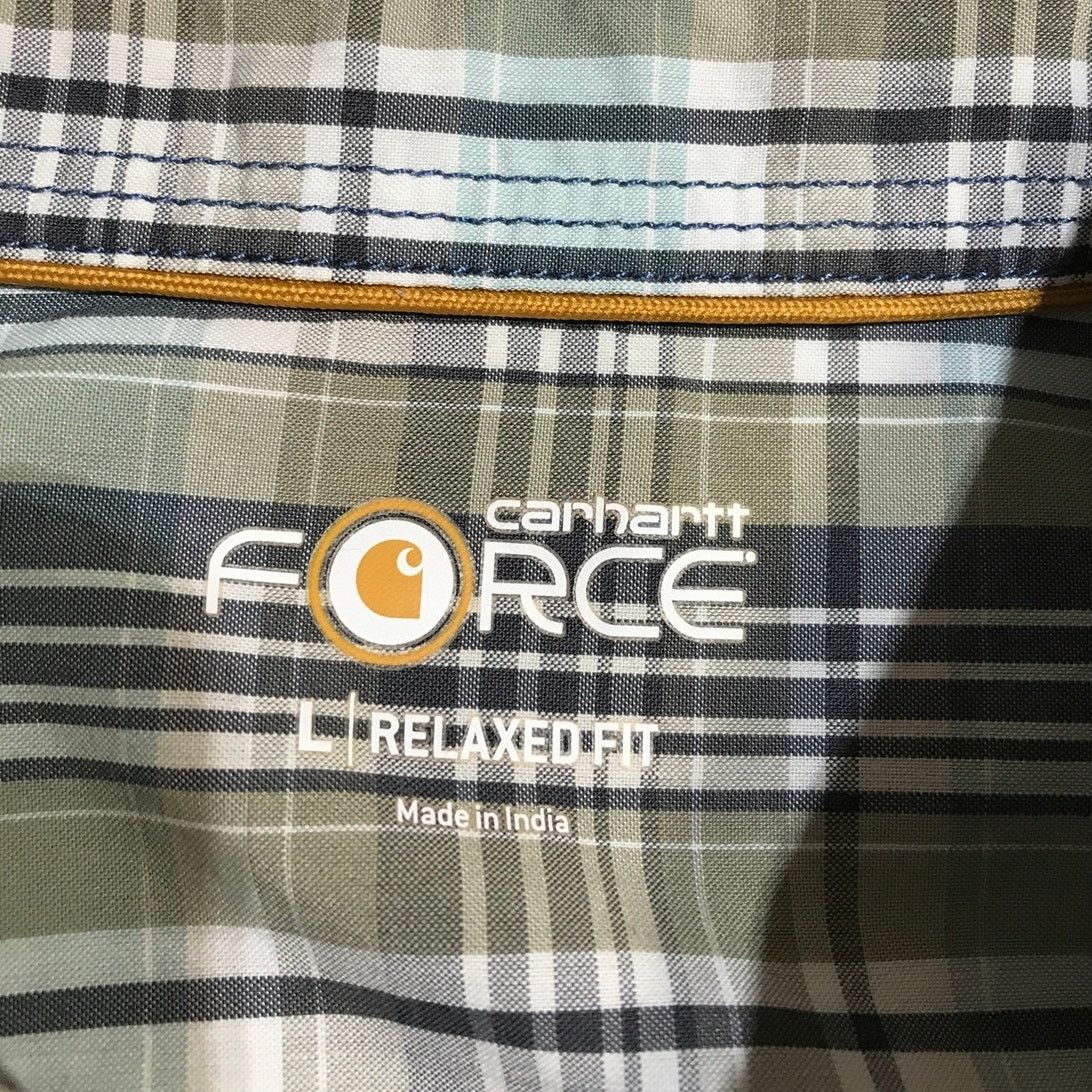 Carhartt Carhartt Force Gray White Plaid Fast Dry Shirt Men L Size US L / EU 52-54 / 3 - 4 Thumbnail