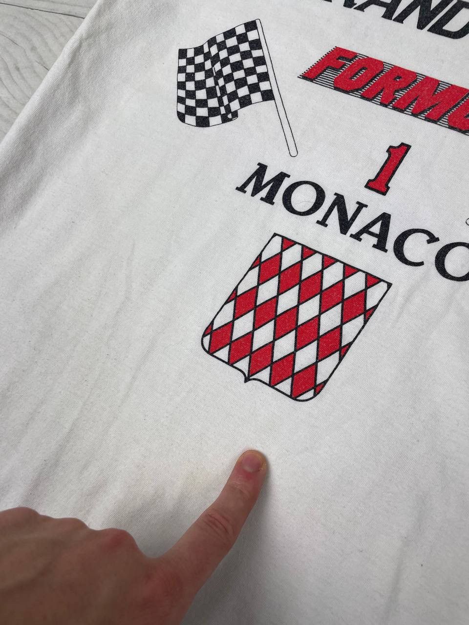 Formula 1 Vintage Monaco Grand Prix Mercedes Benz F1 T-Shirt 90s Size US L / EU 52-54 / 3 - 4 Thumbnail