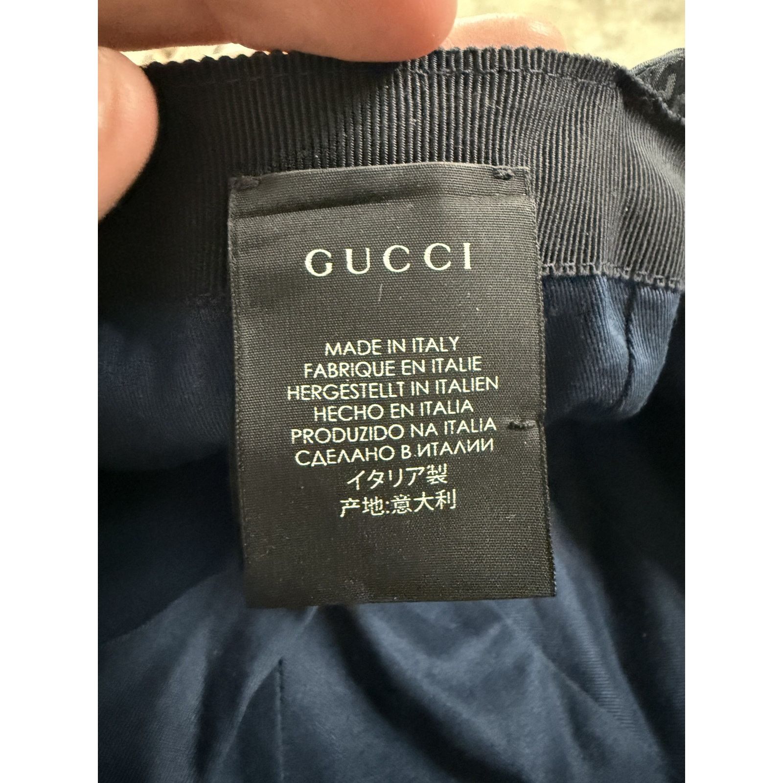 Gucci Gucci Cap Monogram Navy Nylon Used Large Size ONE SIZE - 2 Thumbnail
