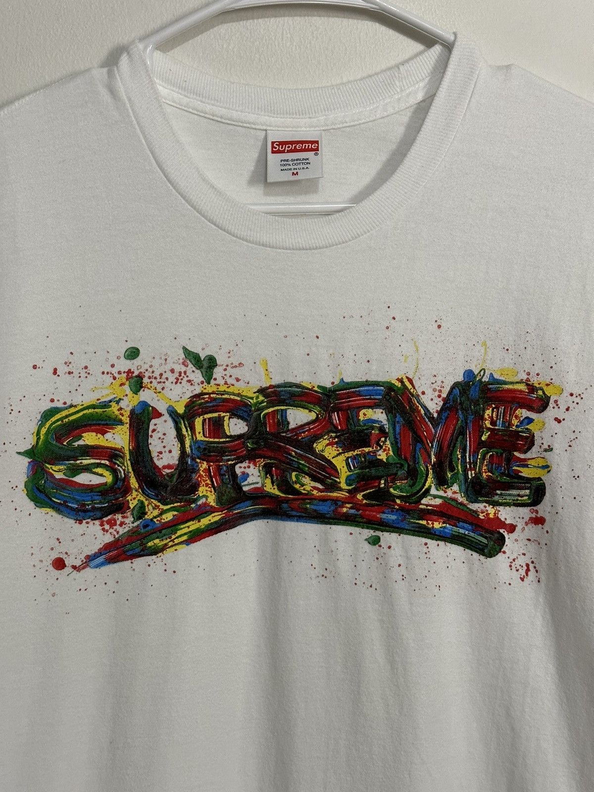 Supreme Supreme Paint Logo Tee Size US M / EU 48-50 / 2 - 2 Thumbnail