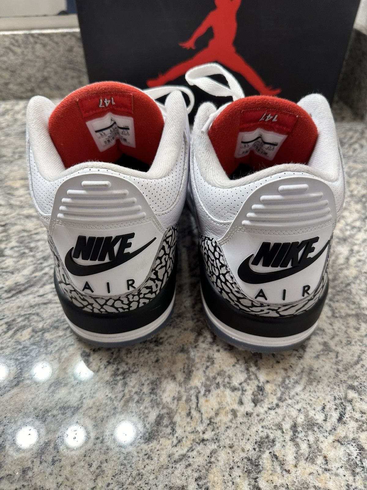 Nike Air jordan white cement 3 NRG free throw line Size US 9.5 / EU 42-43 - 4 Thumbnail