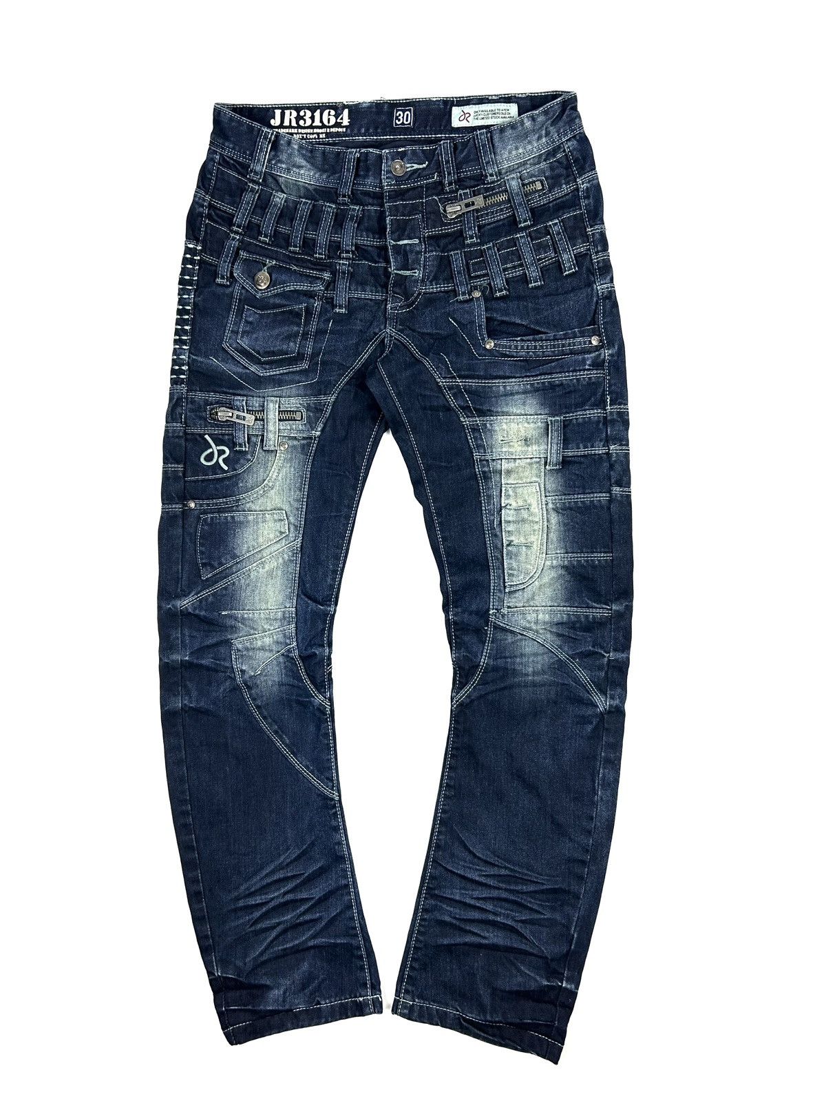 Japanese Brand J RAG Japanese Navy Multi-Pocket Denim Pants Limited Edition Size US 30 / EU 46 - 1 Thumbnail