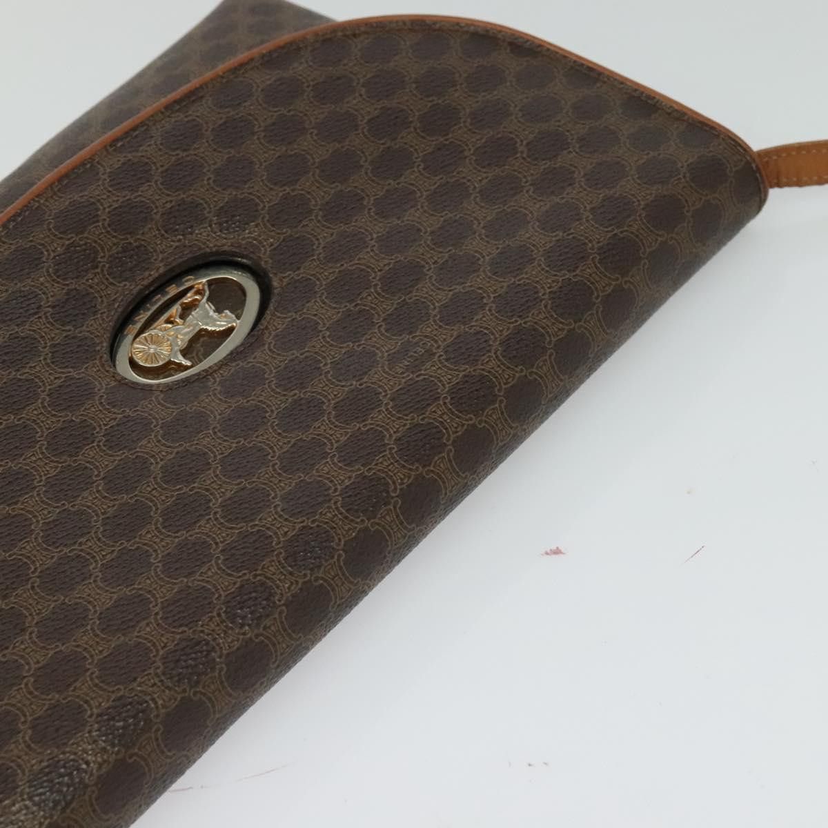 Celine CELINE Macadam Canvas Shoulder Bag Pvc Leather Brown Gold Size ONE SIZE - 6 Thumbnail