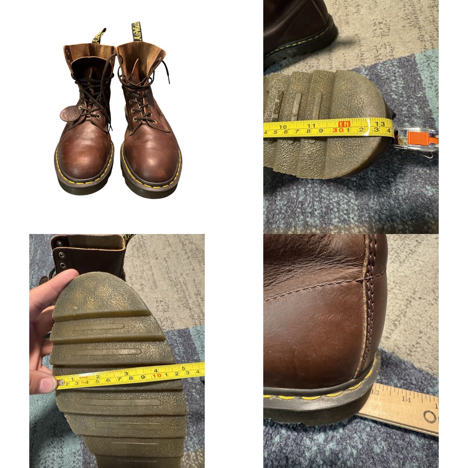 Dr. Martens VINTAGE Dr. Martens 1460 Made England Horween Leather Boots Brown Discontinued Size 13 Mens Leather Boots Size US 13 / EU 46 - 11 Thumbnail