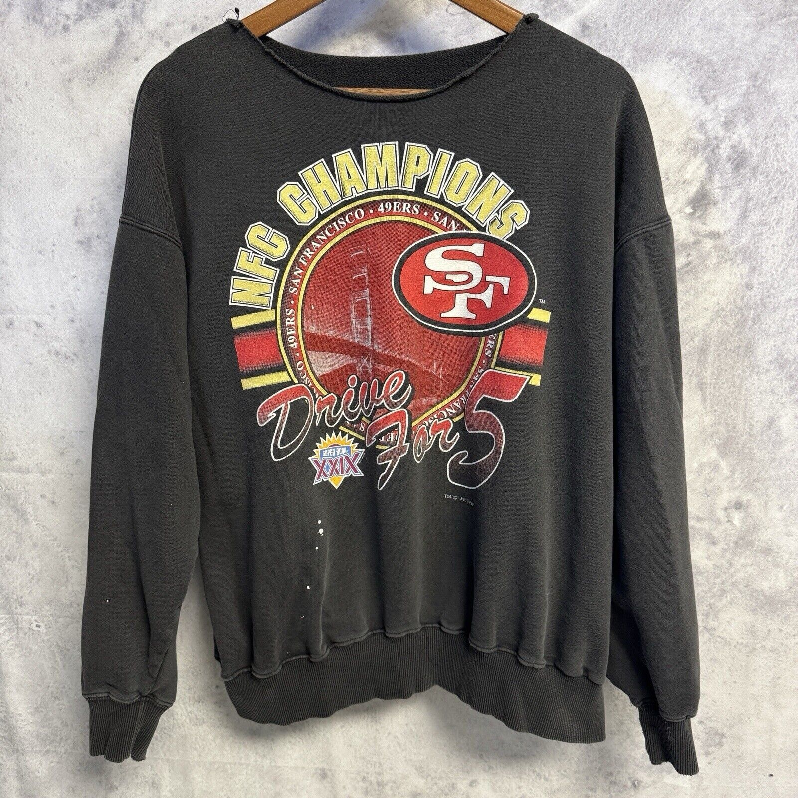 Vintage Vintage 90s San Francisco 49ers Sweatshirt Adult Large Black Size US L / EU 52-54 / 3 - 1 Thumbnail