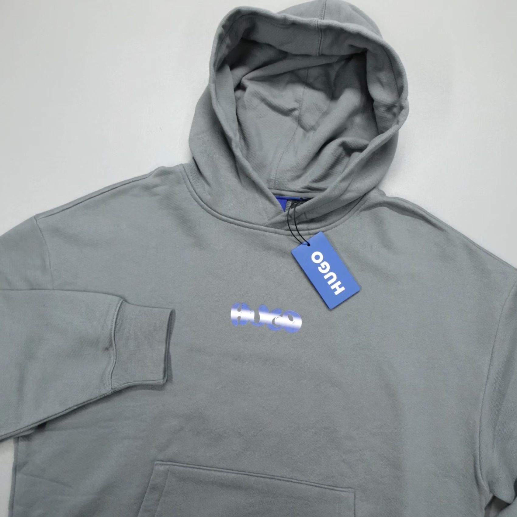 Hugo Boss Hugo Boss Niftyhood Hoodie Men's Size L Grey Pullover Cotton French Terry Logo Size US L / EU 52-54 / 3 - 2 Thumbnail