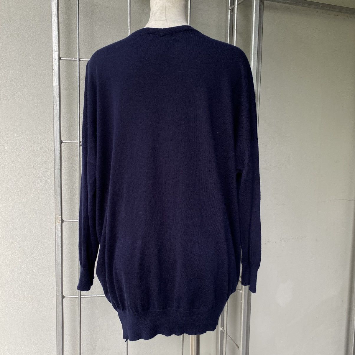 Zucca Zucca Navy Blue V-Neck Knit Sweater Size M / US 6-8 / IT 42-44 - 19 Thumbnail