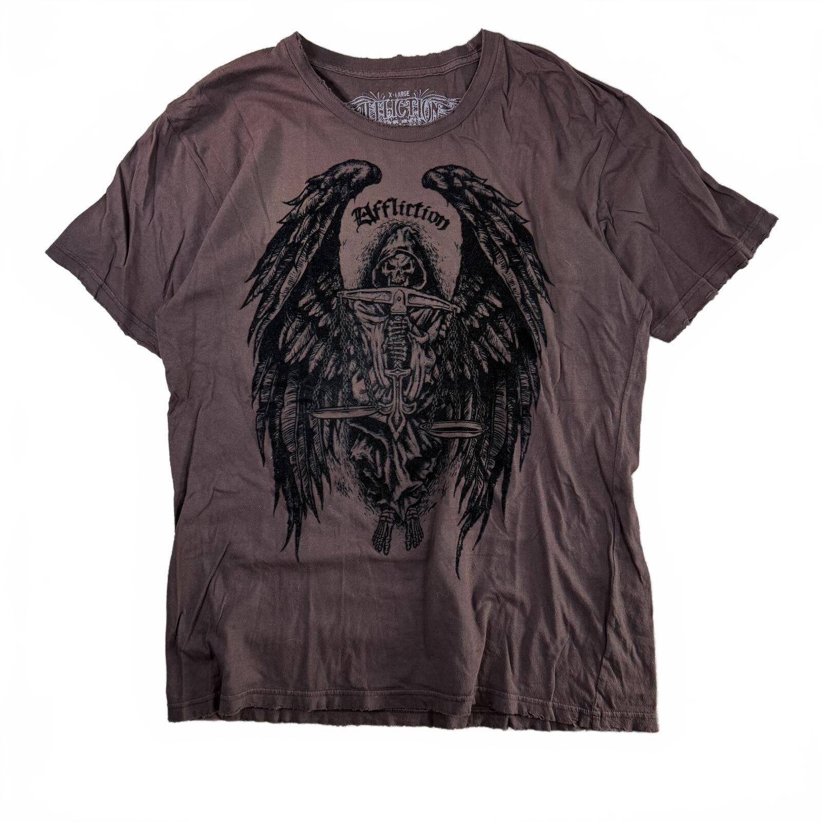 Affliction Y2K Affliction Grim Reaper Graphic T Shirt XL Size US XL / EU 56 / 4 - 1 Thumbnail