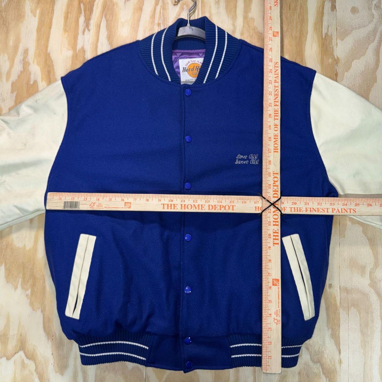 Hard Rock Cafe Vintage hard rock cafe SD 1990s embroidered letterman jacket Size US XL / EU 56 / 4 - 4 Thumbnail