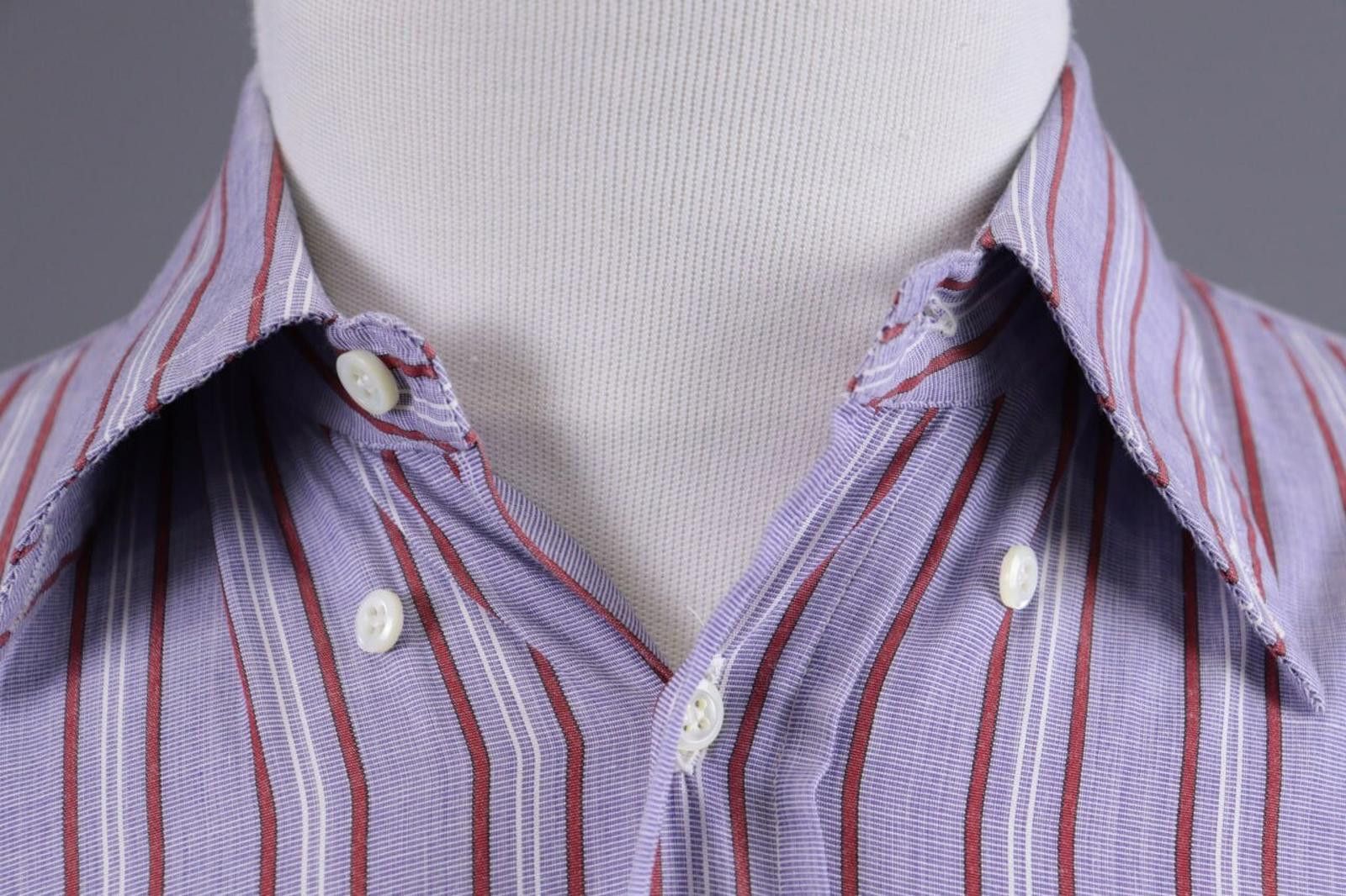 Givenchy Givenchy Gentelman Paris Blue Stripe Shirt Size 37 / 14 Size US M / EU 48-50 / 2 - 5 Thumbnail