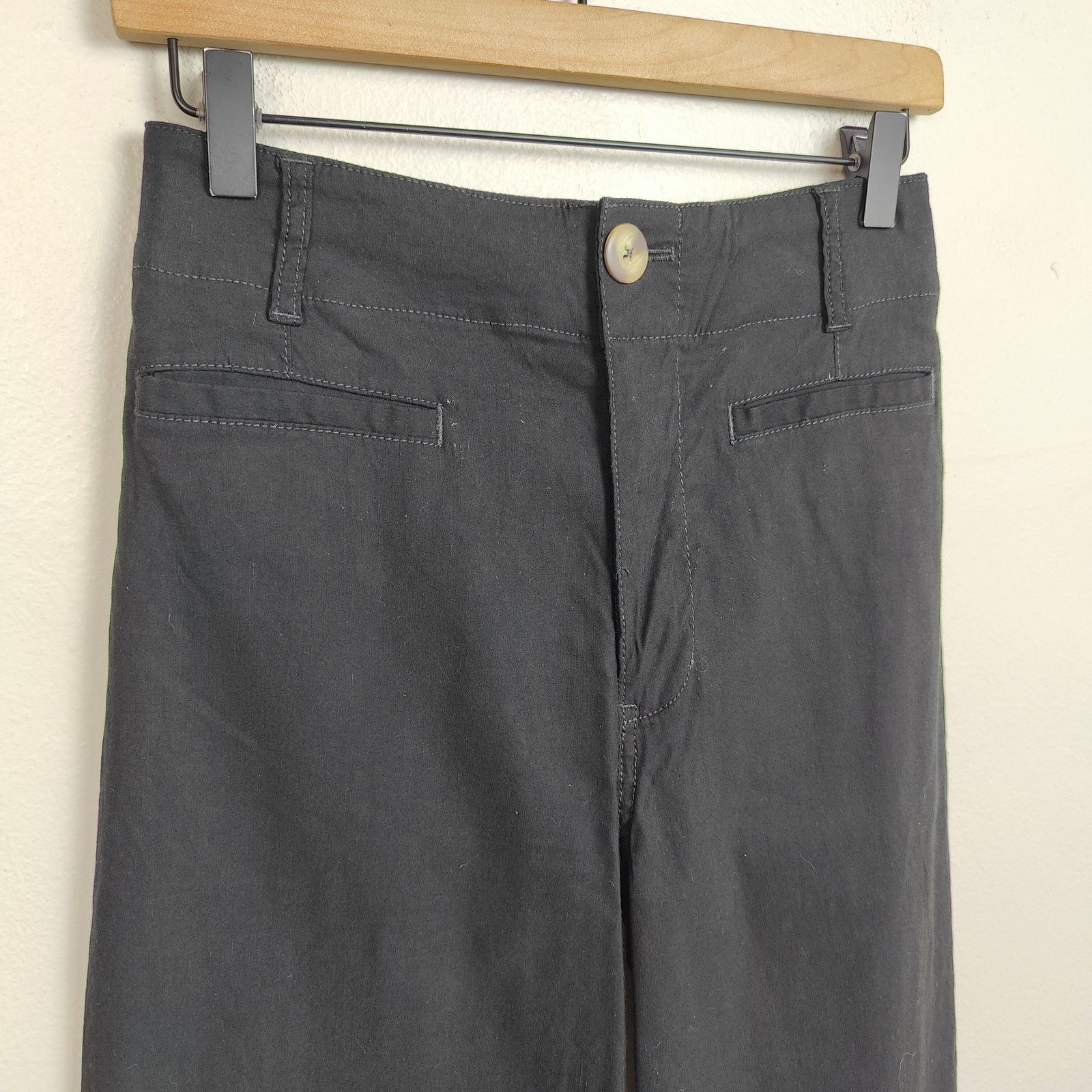 Anthropologie Anthropologie Maeve The Colette Pants 26 Black Wide Leg Size 26" / US 2 / IT 38 - 3 Thumbnail