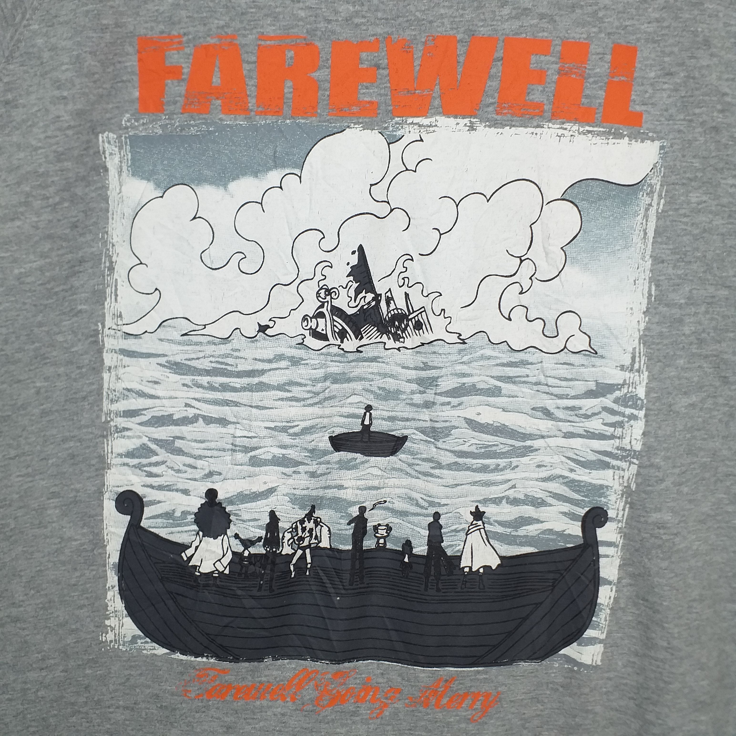 Anime Vintage One Piece Farewell Large Tee -E016 Size US L / EU 52-54 / 3 - 4 Thumbnail
