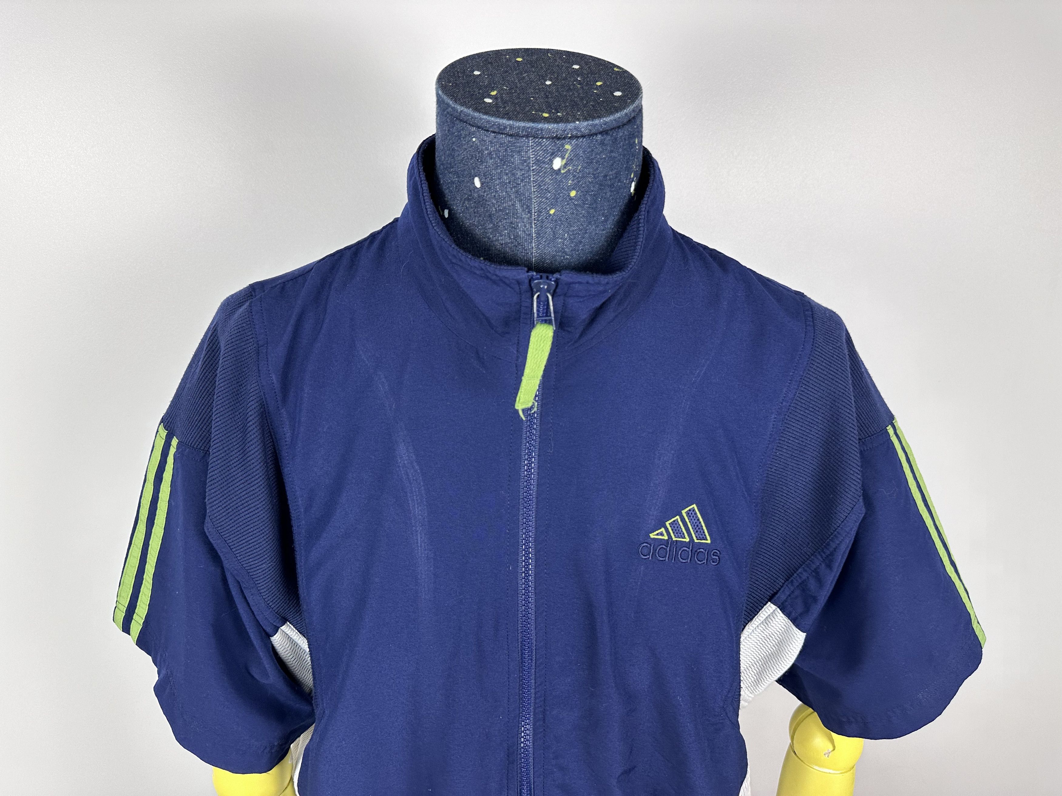 Adidas × Vintage Adidas Vintage 90s Blue Green Track Tracksuit Top Jacket Size US M / EU 48-50 / 2 - 4 Thumbnail