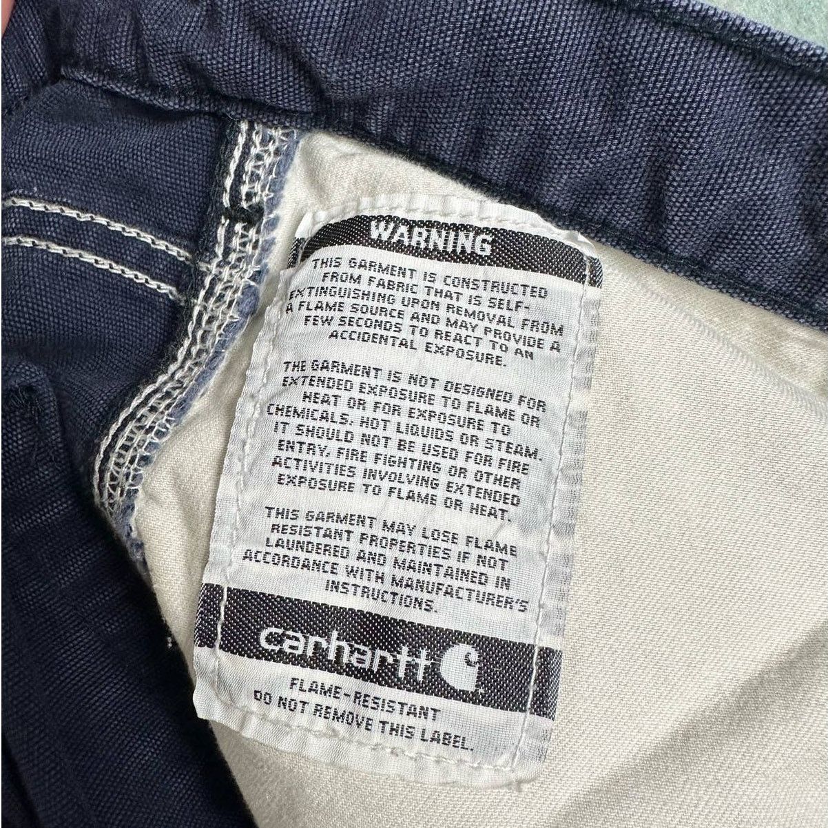 Carhartt × Vintage Vintage 90s Carhartt Carpenter Pants Sz 38 Fire Resistant Size US 38 / EU 54 - 10 Thumbnail