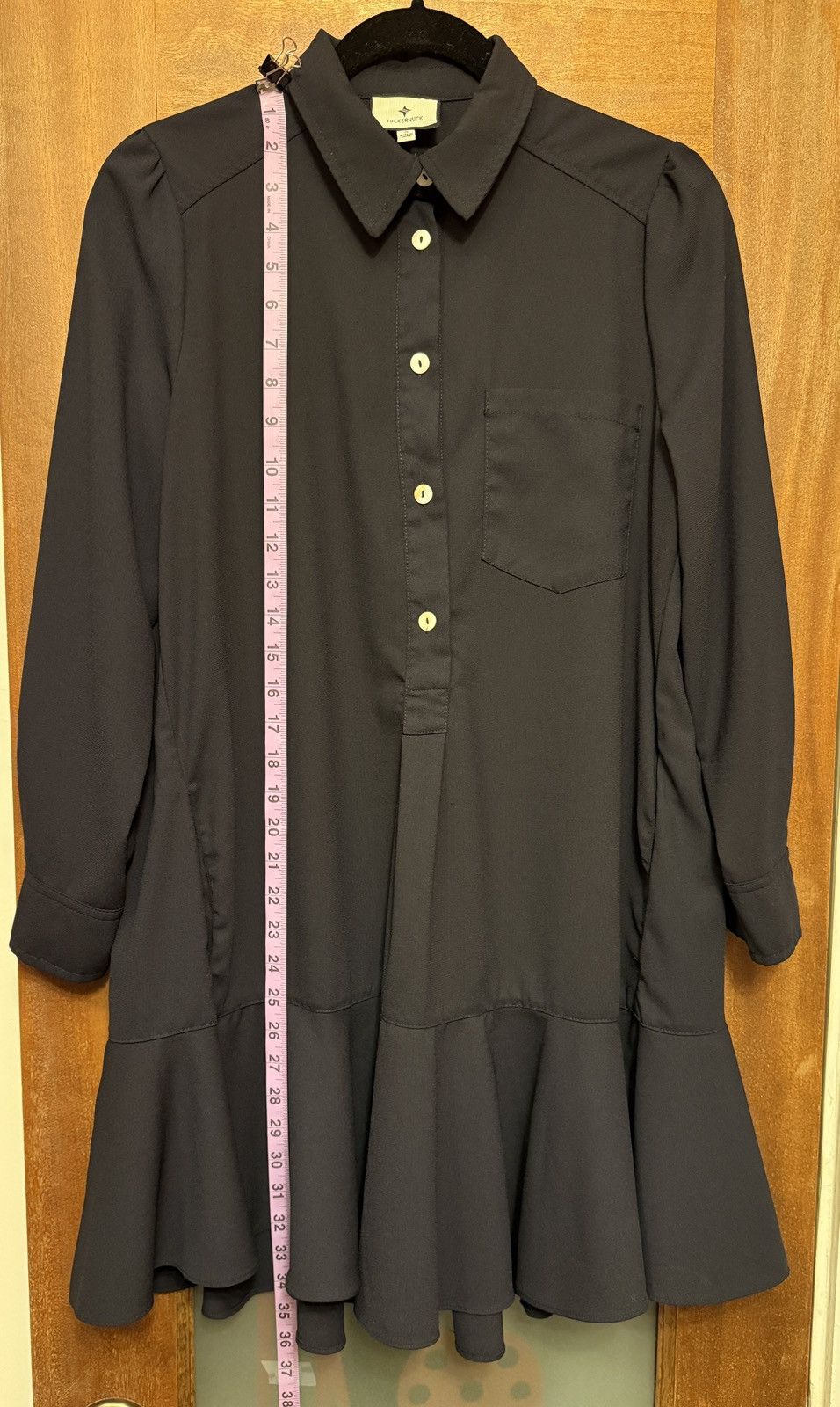 Other Tuckernuck Black Callahan Long Sleeve Crepe Shirt Dress Size S / US 4 / IT 40 - 11 Thumbnail