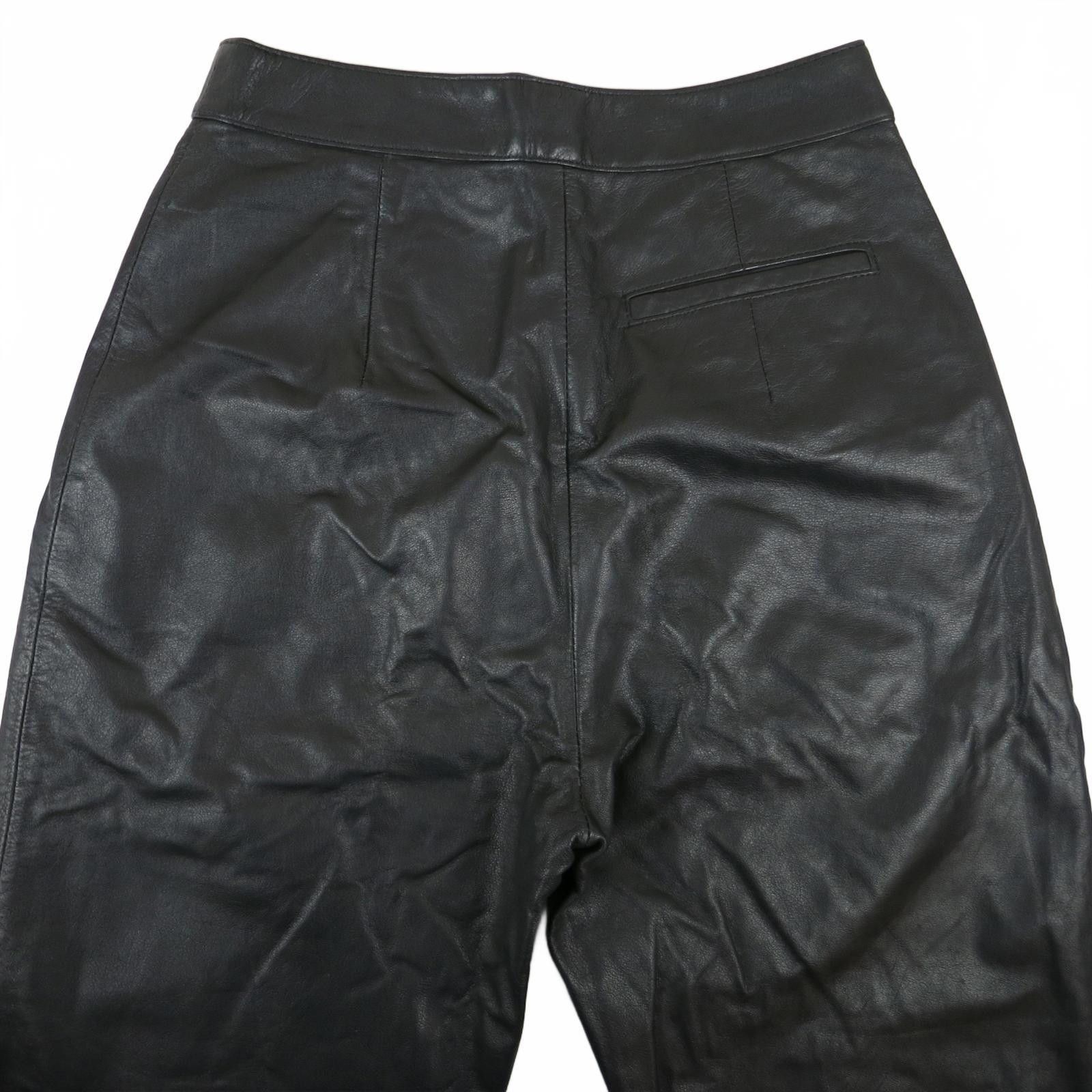 Other Pia Rucci Black Leather High Waisted Pleated Pants Size 6 Size 28" / US 6 / IT 42 - 7 Thumbnail