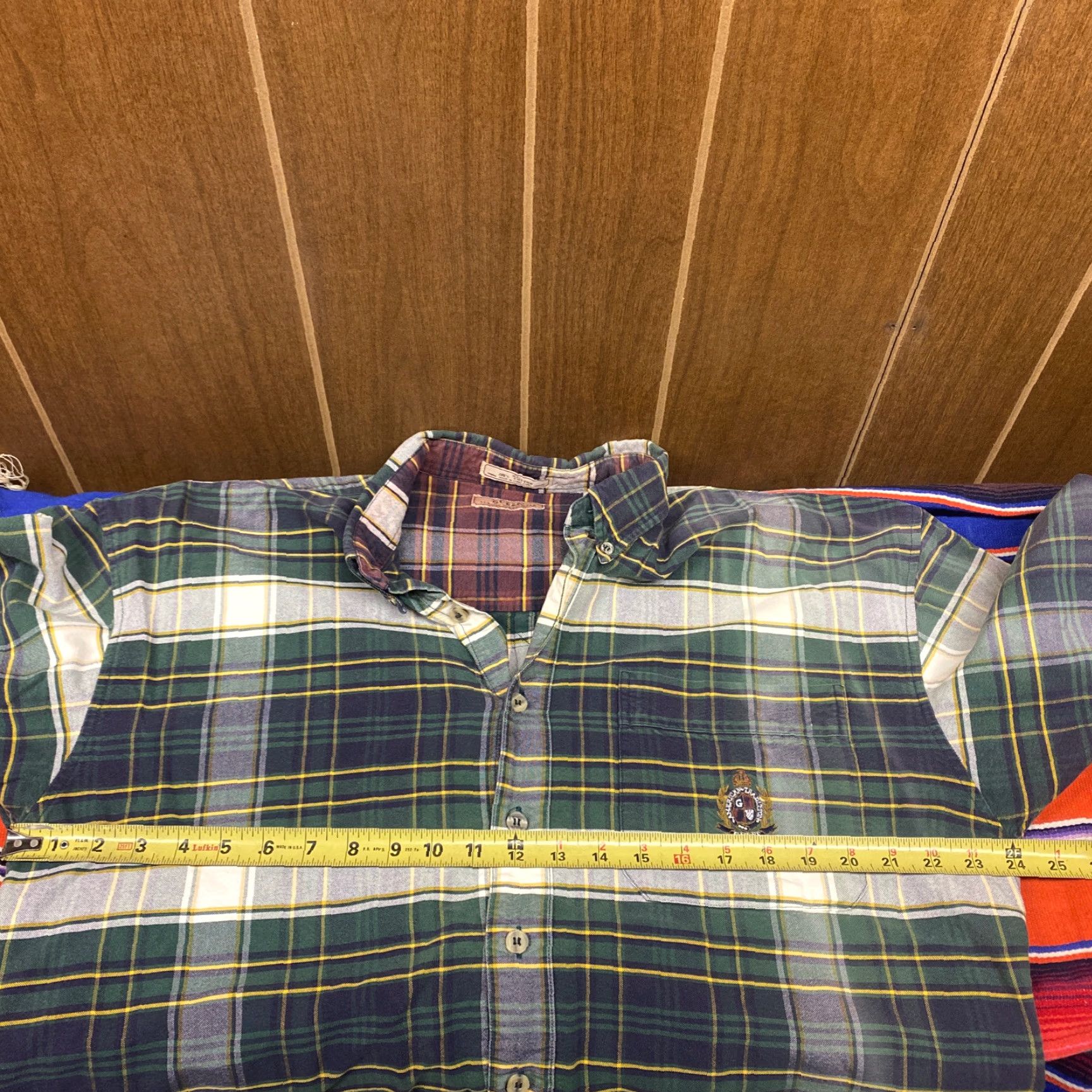 Guess VINTAGE Guess Button-Down Shirt XL Men Green Plaid 90s USA Mens Size US XL / EU 56 / 4 - 6 Thumbnail