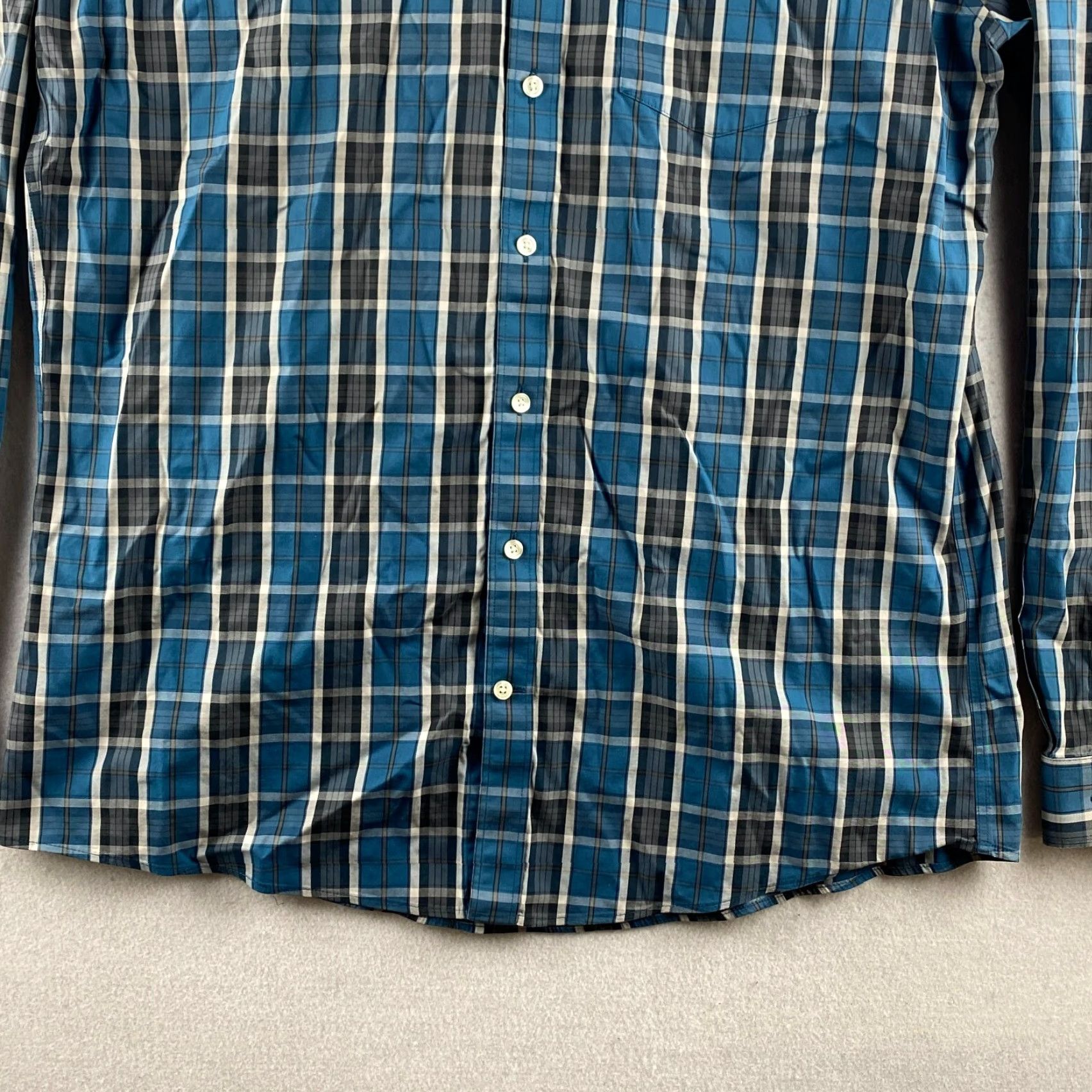 Eddie Bauer Eddie Bauer Button-Up Shirt Mens XL Tall Blue Plaid Wrinkle Free Classic Fit Size US XL / EU 56 / 4 - 3 Thumbnail