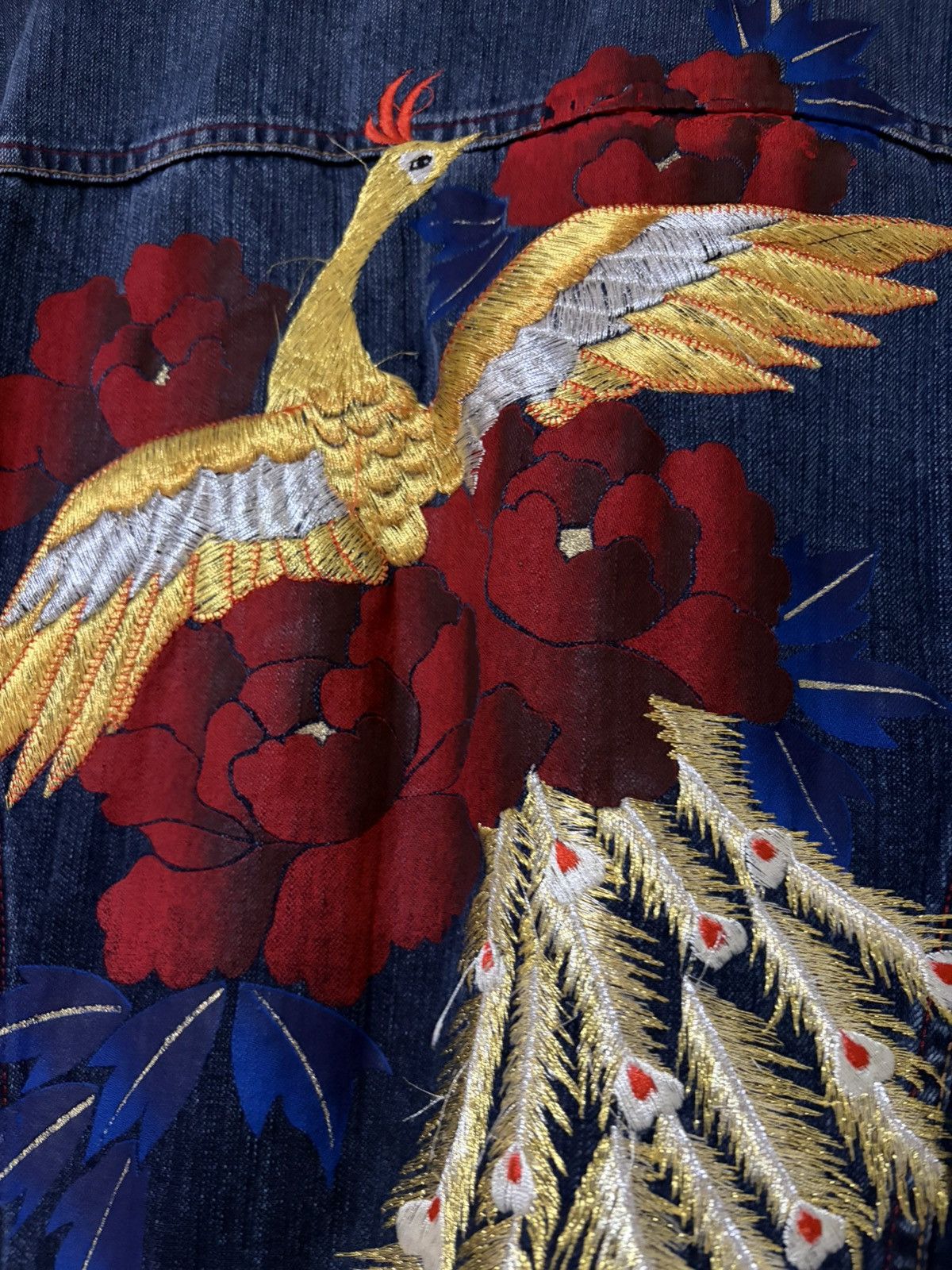 Just Cavalli Just Cavalli Phoenix Embroidered Denim Jacket Size US M / EU 48-50 / 2 - 3 Thumbnail
