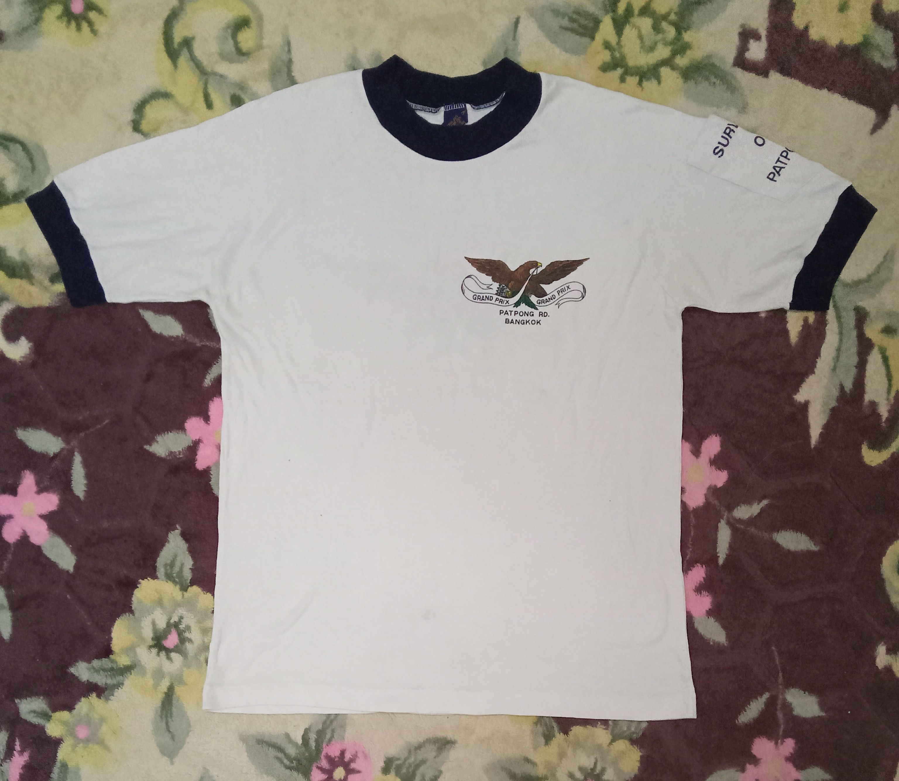 Vintage Grand Prix Patpong RD Bangkok Extremely Rare T Shirt/ Raglan Size US M / EU 48-50 / 2 - 2 Thumbnail