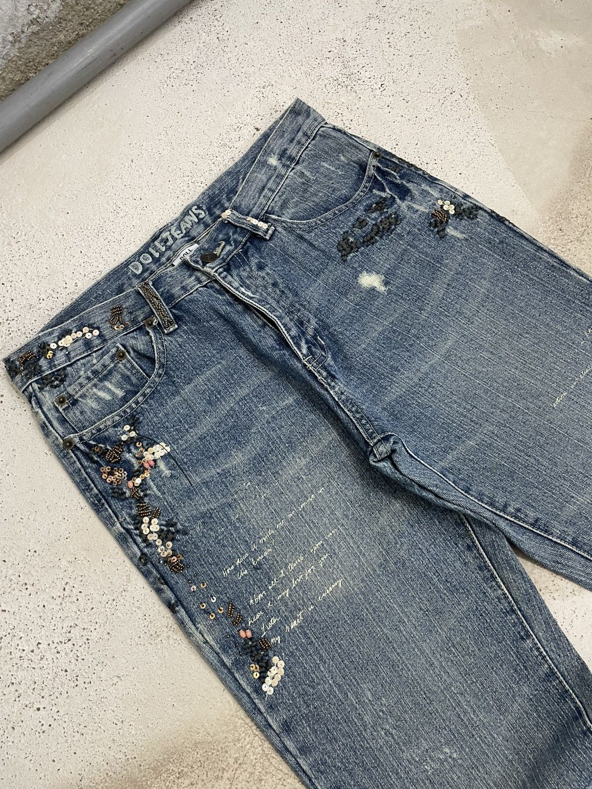 Designer Doll Jeans Creative Custom Soft Style Unisex Size US 30 / EU 46 - 5 Thumbnail