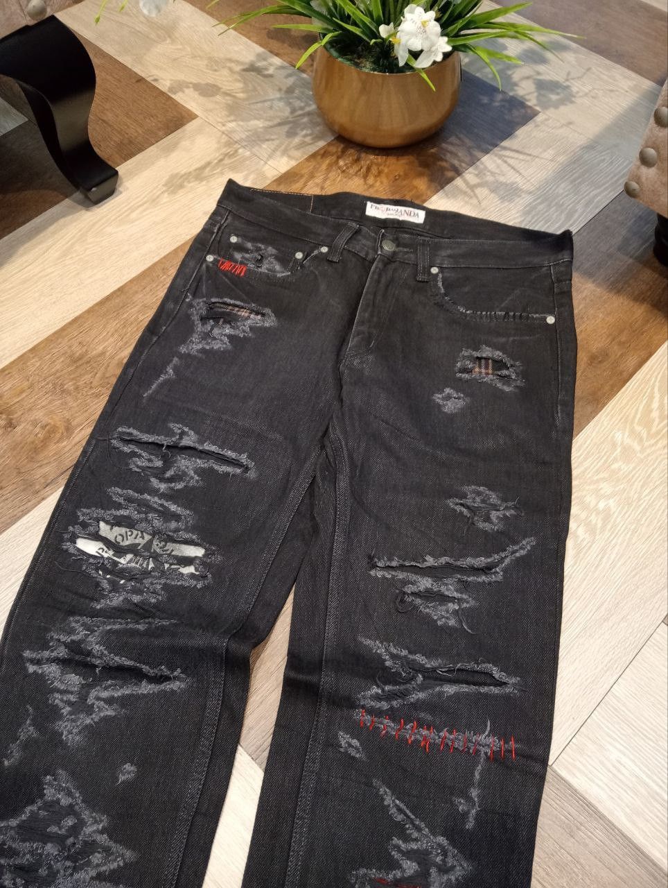 If Six Was Nine PROPAGANDA JOSH ROX JAPAN PUNK SEDITIONARIES JEANS Size US 29 - 6 Thumbnail