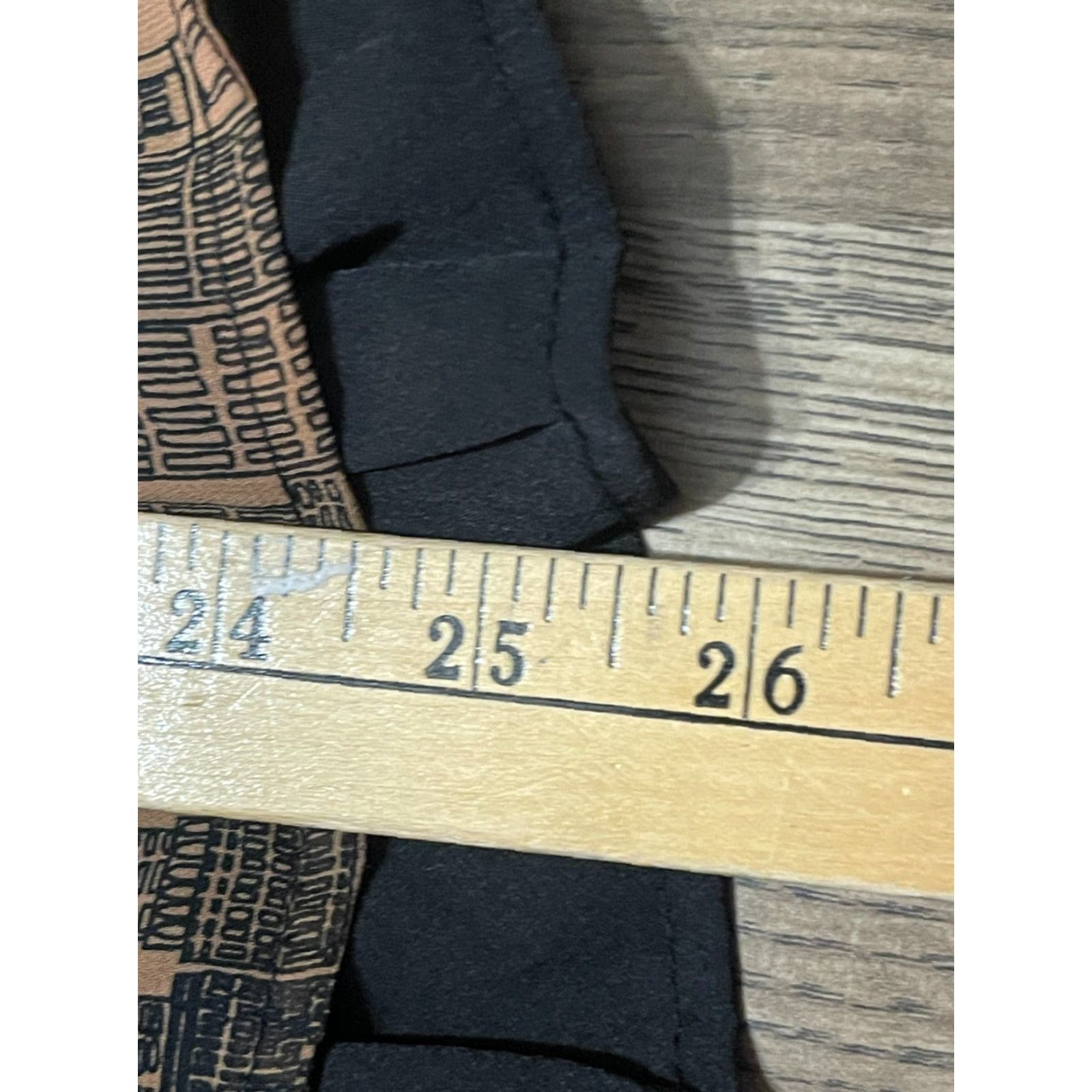 Vintage Yumi Dress Women's Small Sleeveless Brown Black Waist Tie, Fit & Flare, Short, Casual, Regular, Dress Size S / US 4 / IT 40 - 5 Thumbnail