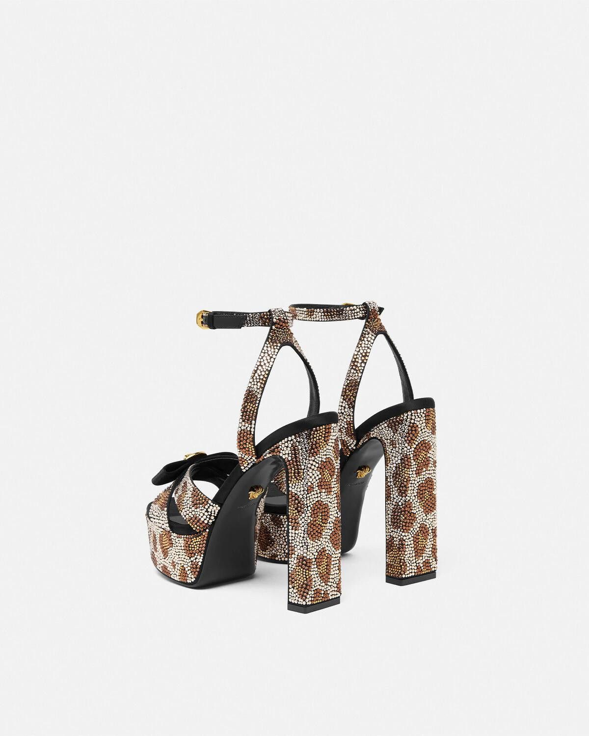 Versace Gianni Ribbon Leopard Sandals 140 mm Size 41 Size ONE SIZE - 3 Thumbnail